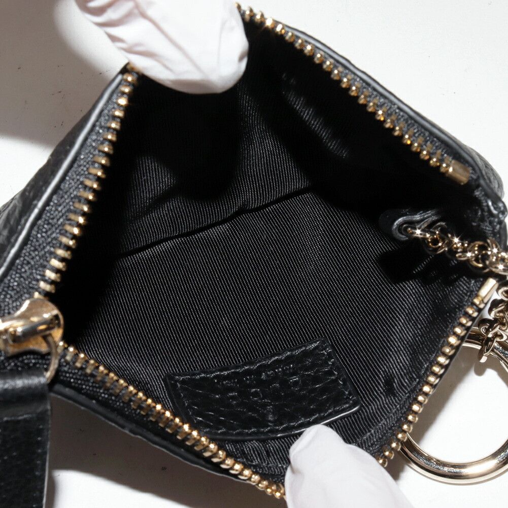 Gucci Gucci Gucci GG Emblem GG Grain Leather Coin Case Key Case Leather Coin Case 815891AAEEM1000 DUTY FREE for USA Size ONE SIZE - 3 Thumbnail