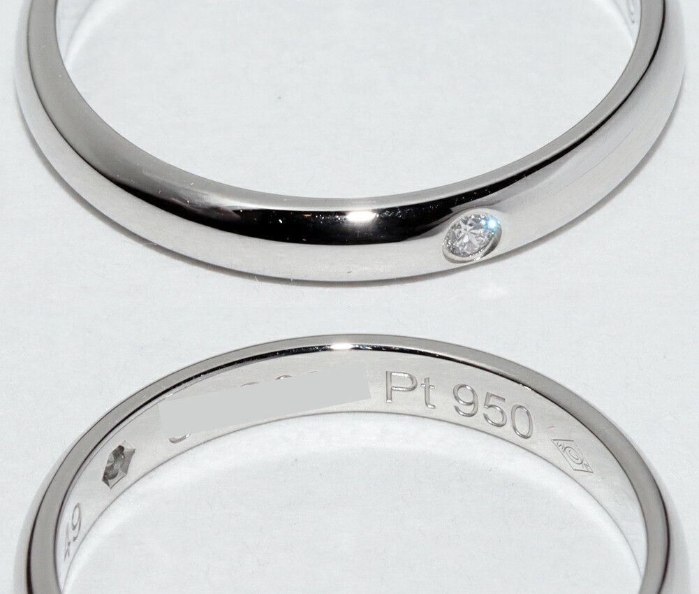 Cartier Cartier Cartier 1895 Wedding Ring Pt950 Ring Size 9 Metal Ring B40577 DUTY FREE for USA Size ONE SIZE - 5 Thumbnail
