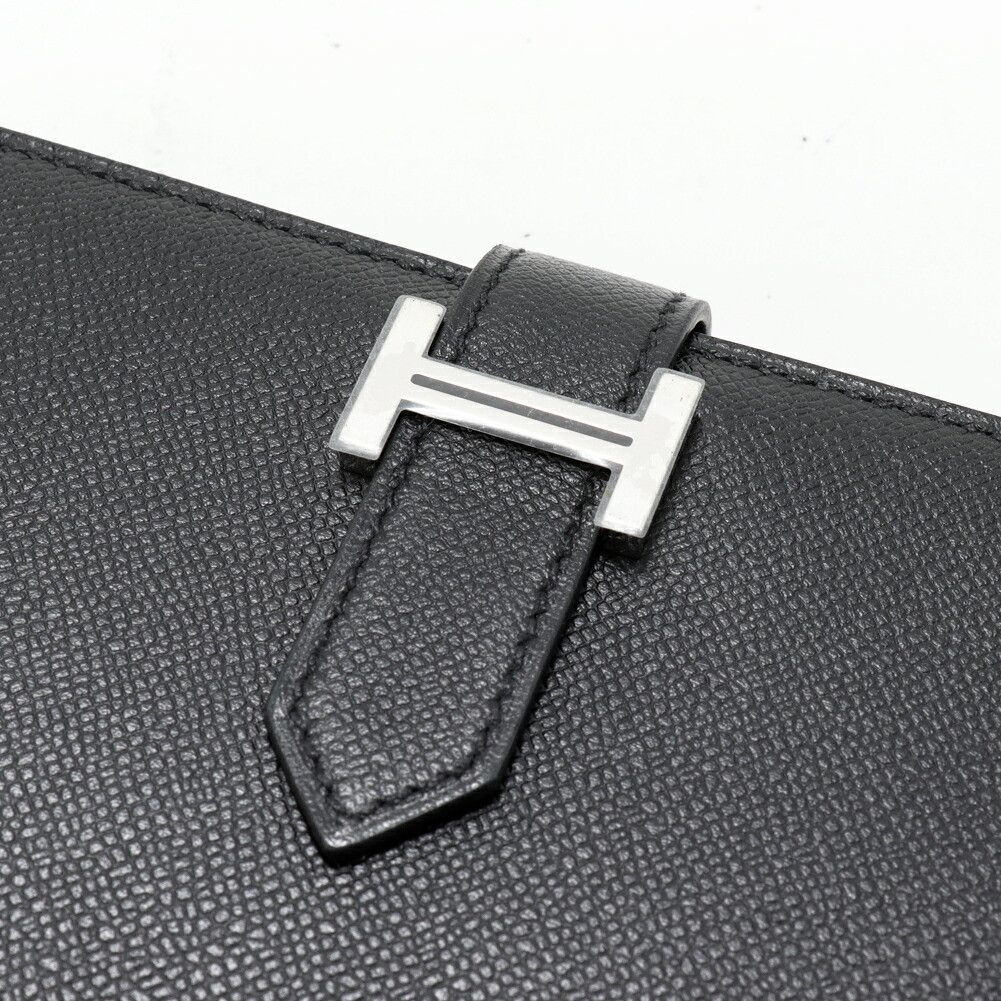 Hermes Hermes Hermes Bearn Soufflet Veau Madame Long Zipper Wallet Leather Long Wallet W Stamp DUTY FREE for USA Size ONE SIZE - 6 Thumbnail