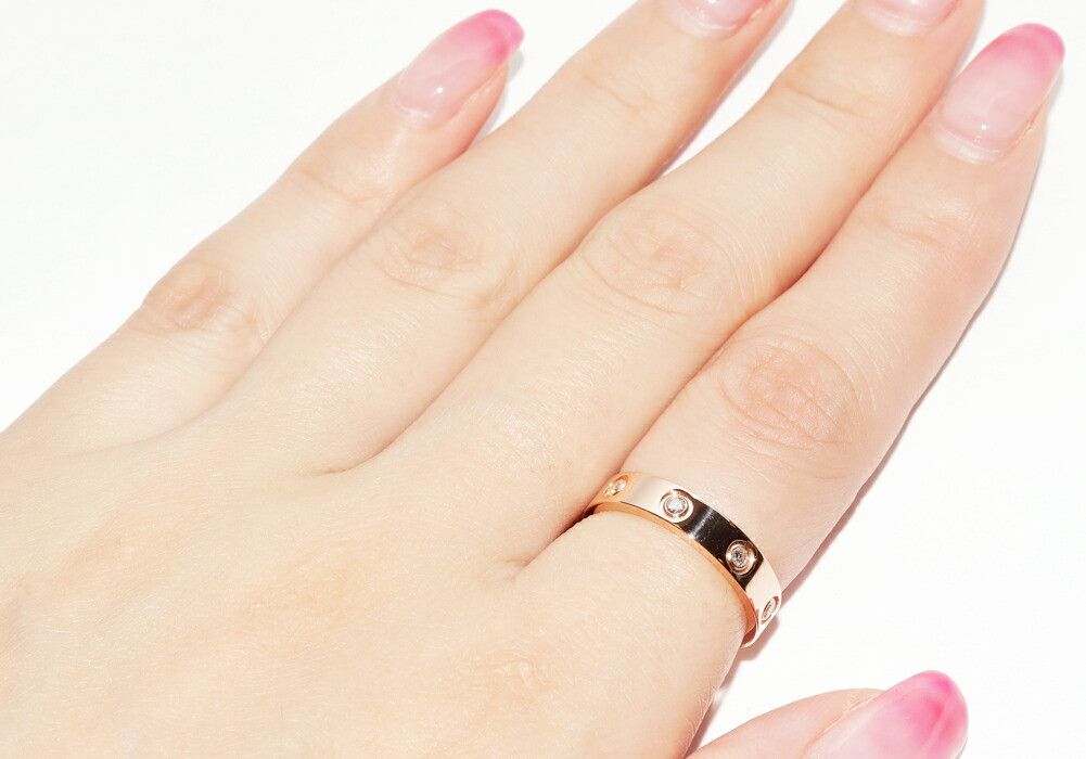 Cartier Cartier Cartier Love Ring Au750 Diamond Ring Size 11 Leather Ring B40508 DUTY FREE for USA Size ONE SIZE - 6 Thumbnail
