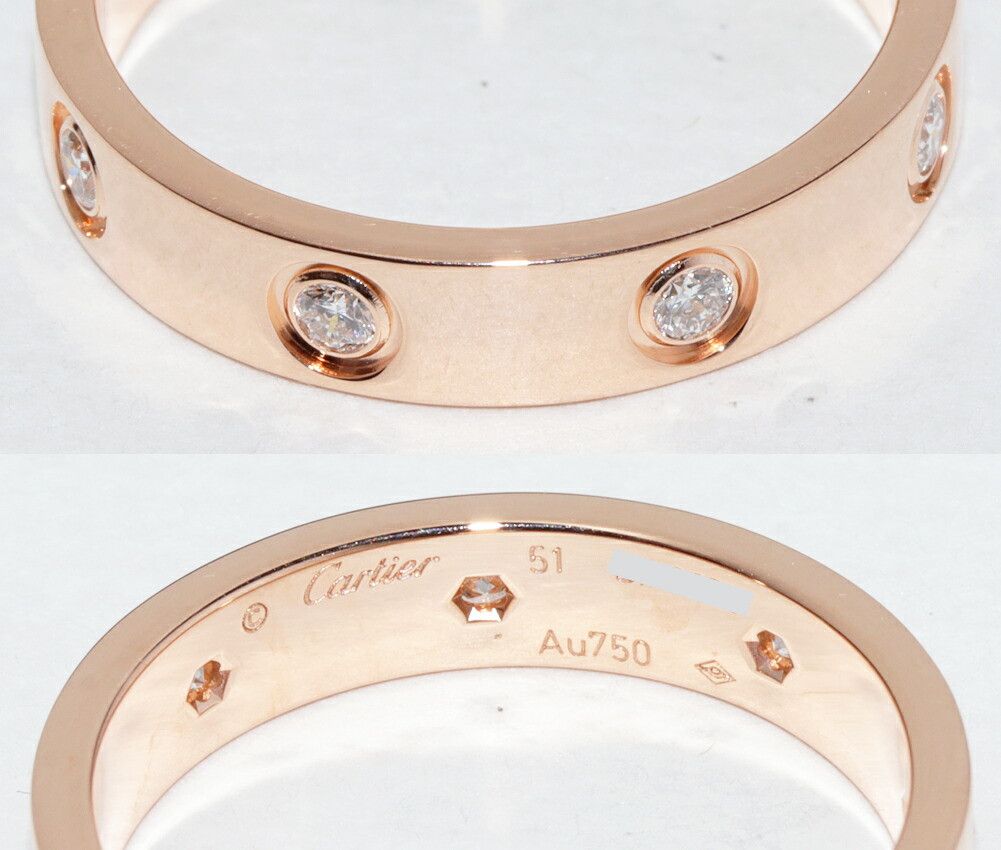 Cartier Cartier Cartier Love Ring Au750 Diamond Ring Size 11 Leather Ring B40508 DUTY FREE for USA Size ONE SIZE - 5 Thumbnail