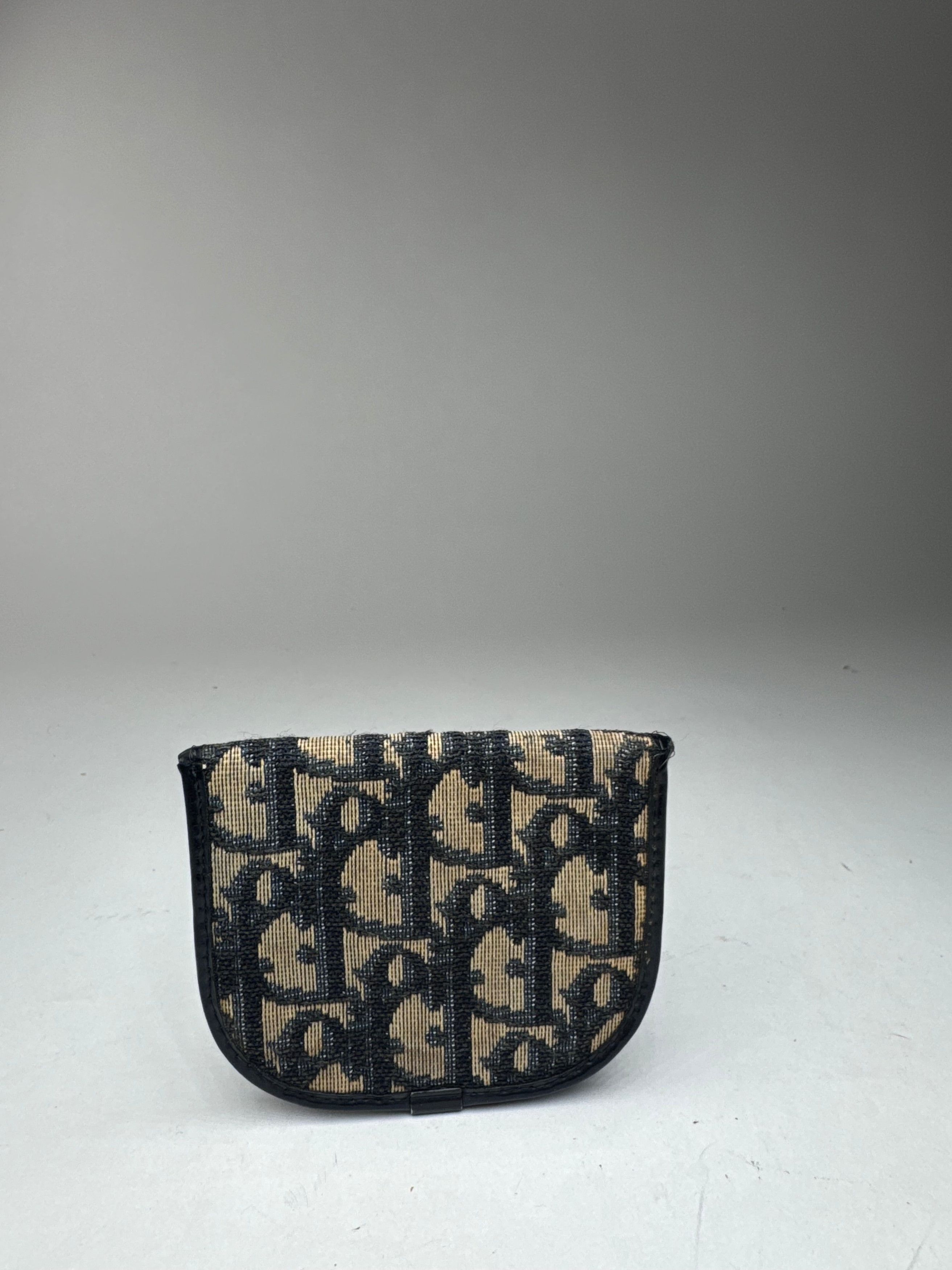 Dior Vintage oblique Monogram Card case beige Blue Size ONE SIZE - 6 Thumbnail