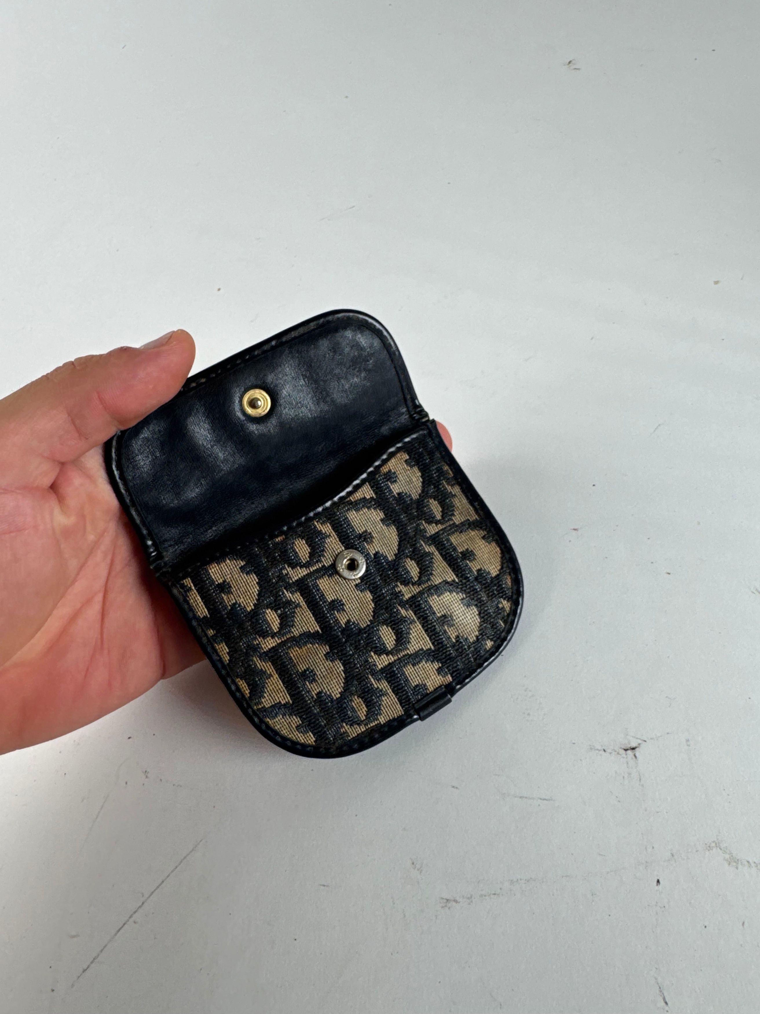 Dior Vintage oblique Monogram Card case beige Blue Size ONE SIZE - 9 Thumbnail