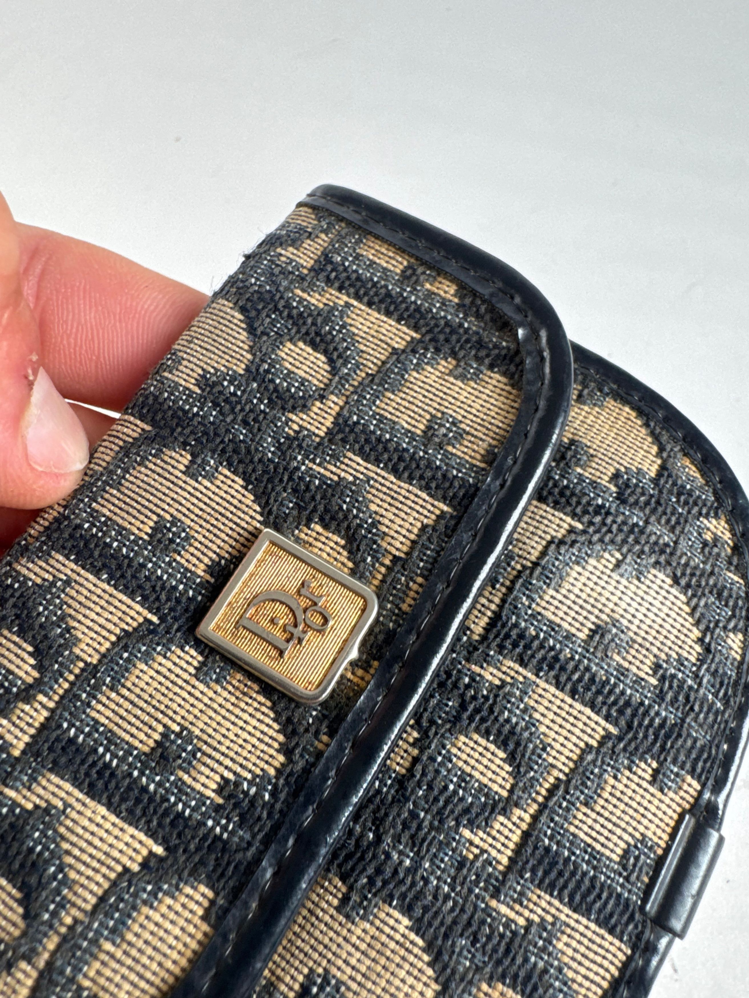 Dior Vintage oblique Monogram Card case beige Blue Size ONE SIZE - 11 Thumbnail