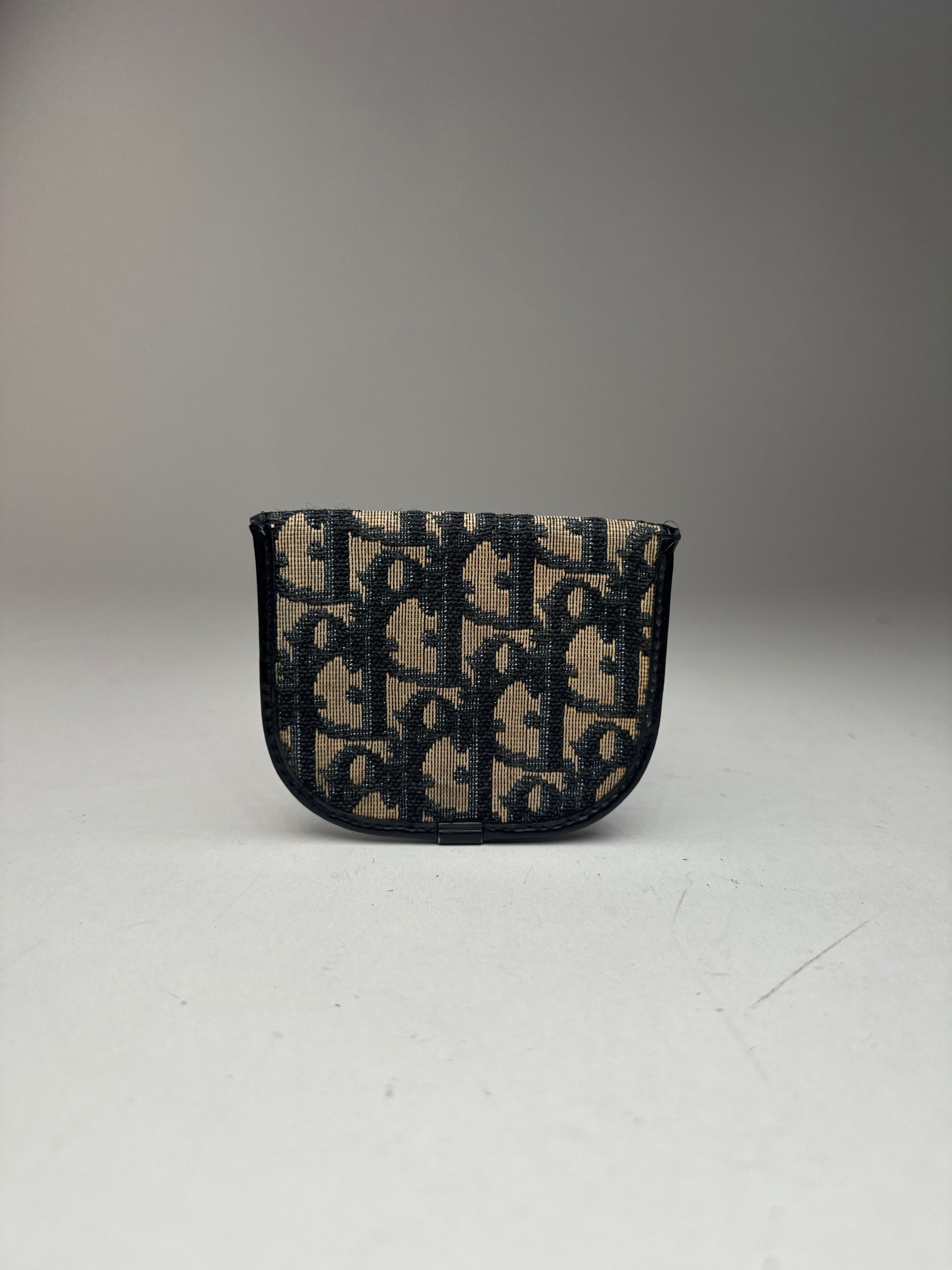 Dior Vintage oblique Monogram Card case beige Blue Size ONE SIZE - 4 Thumbnail