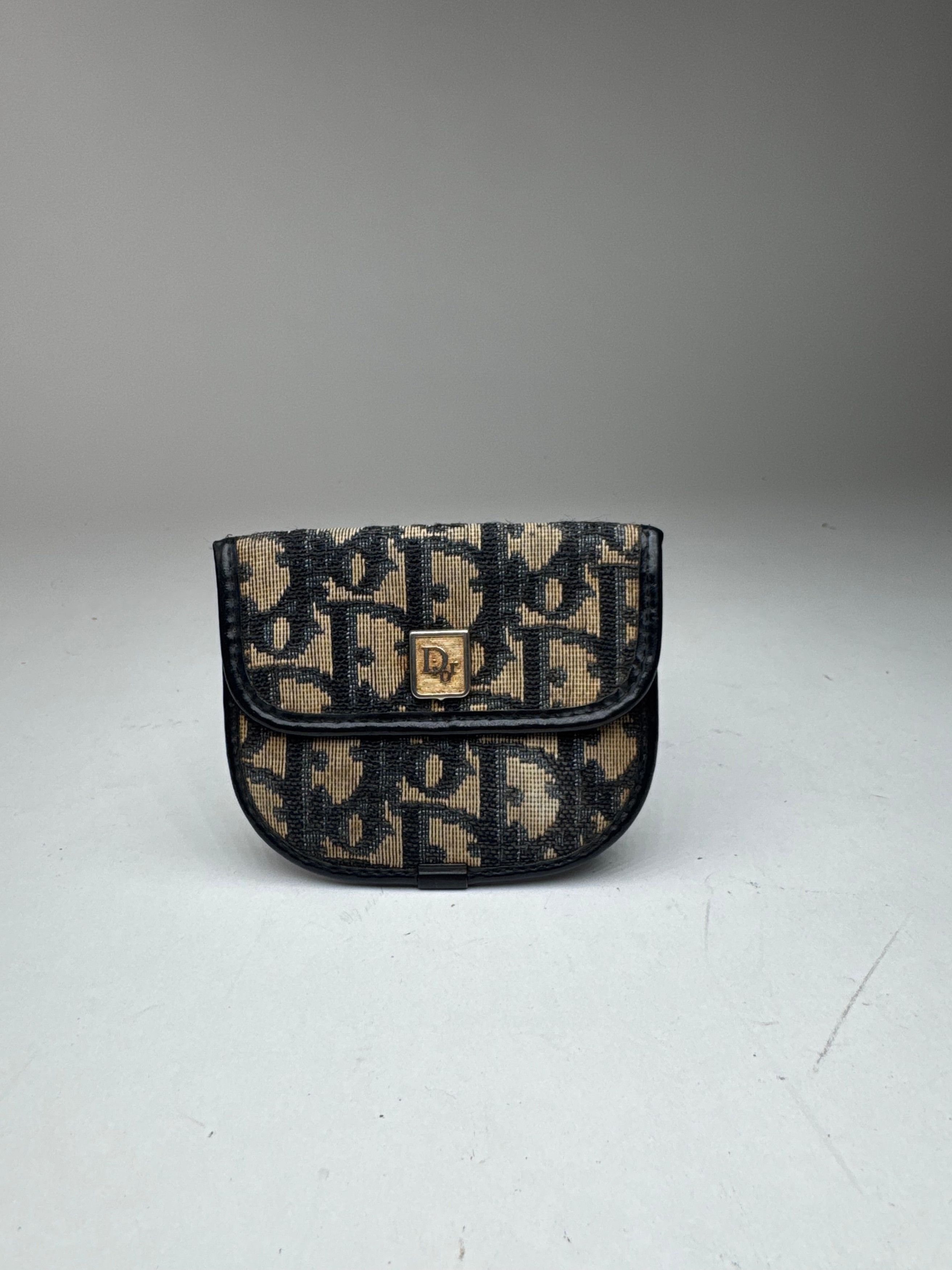 Dior Vintage oblique Monogram Card case beige Blue Size ONE SIZE - 2 Thumbnail