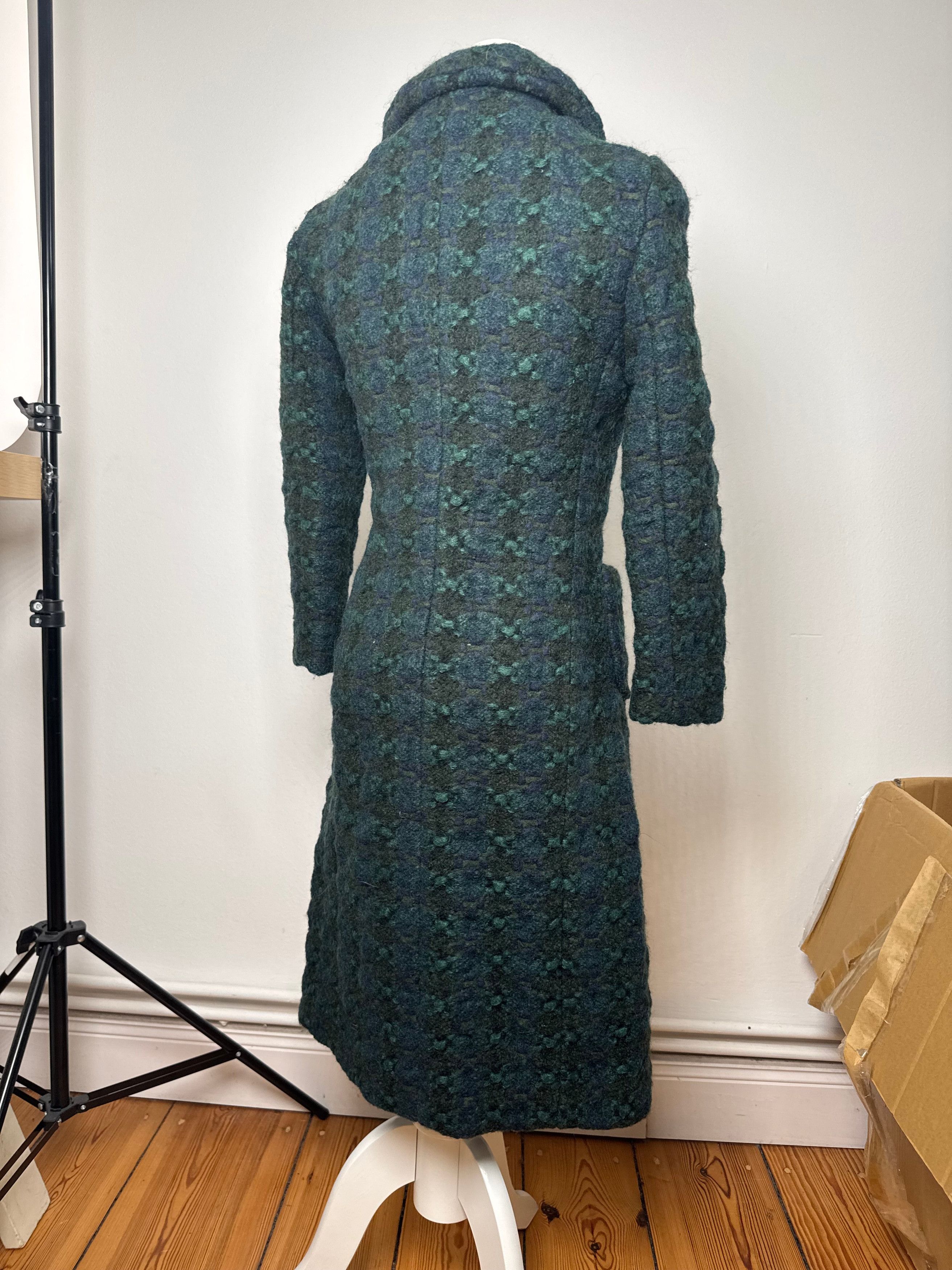 Marni Vintage Wool Trenchcoat Blue Green Size M / US 6-8 / IT 42-44 - 2 Thumbnail