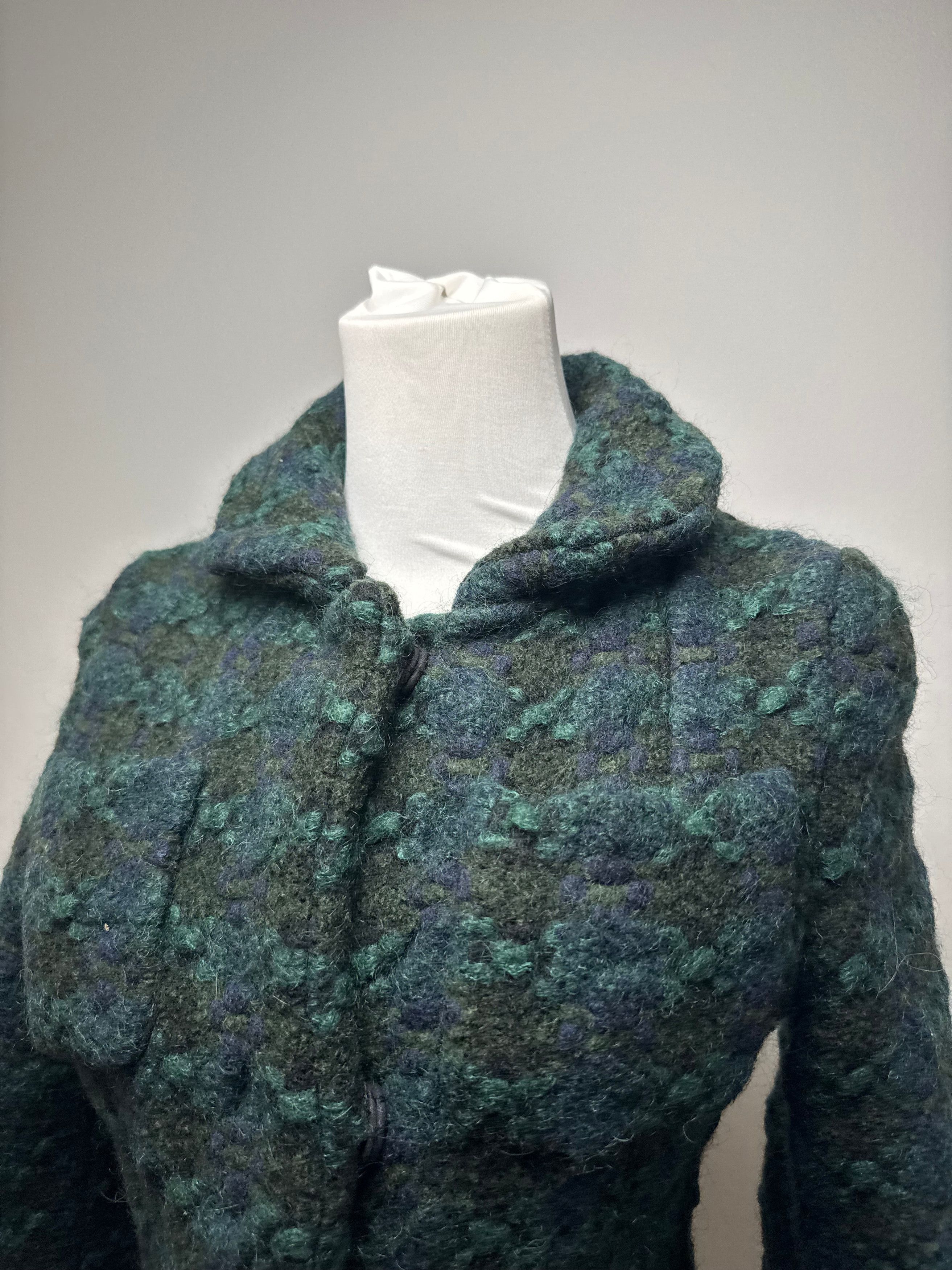 Marni Vintage Wool Trenchcoat Blue Green Size M / US 6-8 / IT 42-44 - 13 Thumbnail
