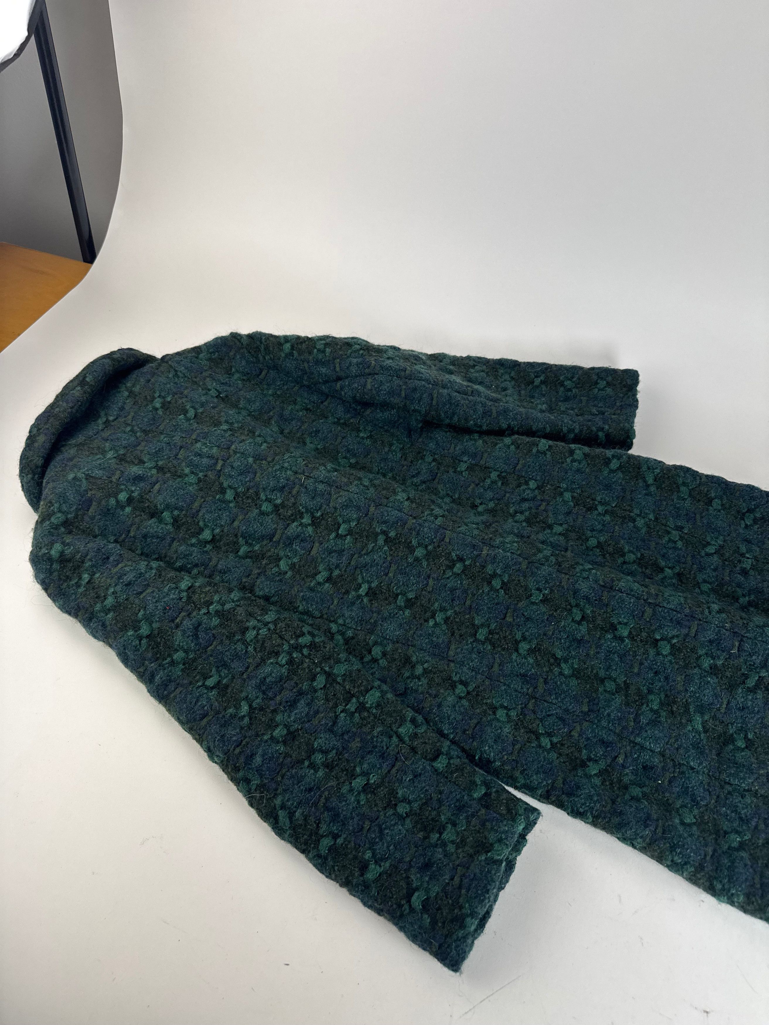 Marni Vintage Wool Trenchcoat Blue Green Size M / US 6-8 / IT 42-44 - 15 Thumbnail