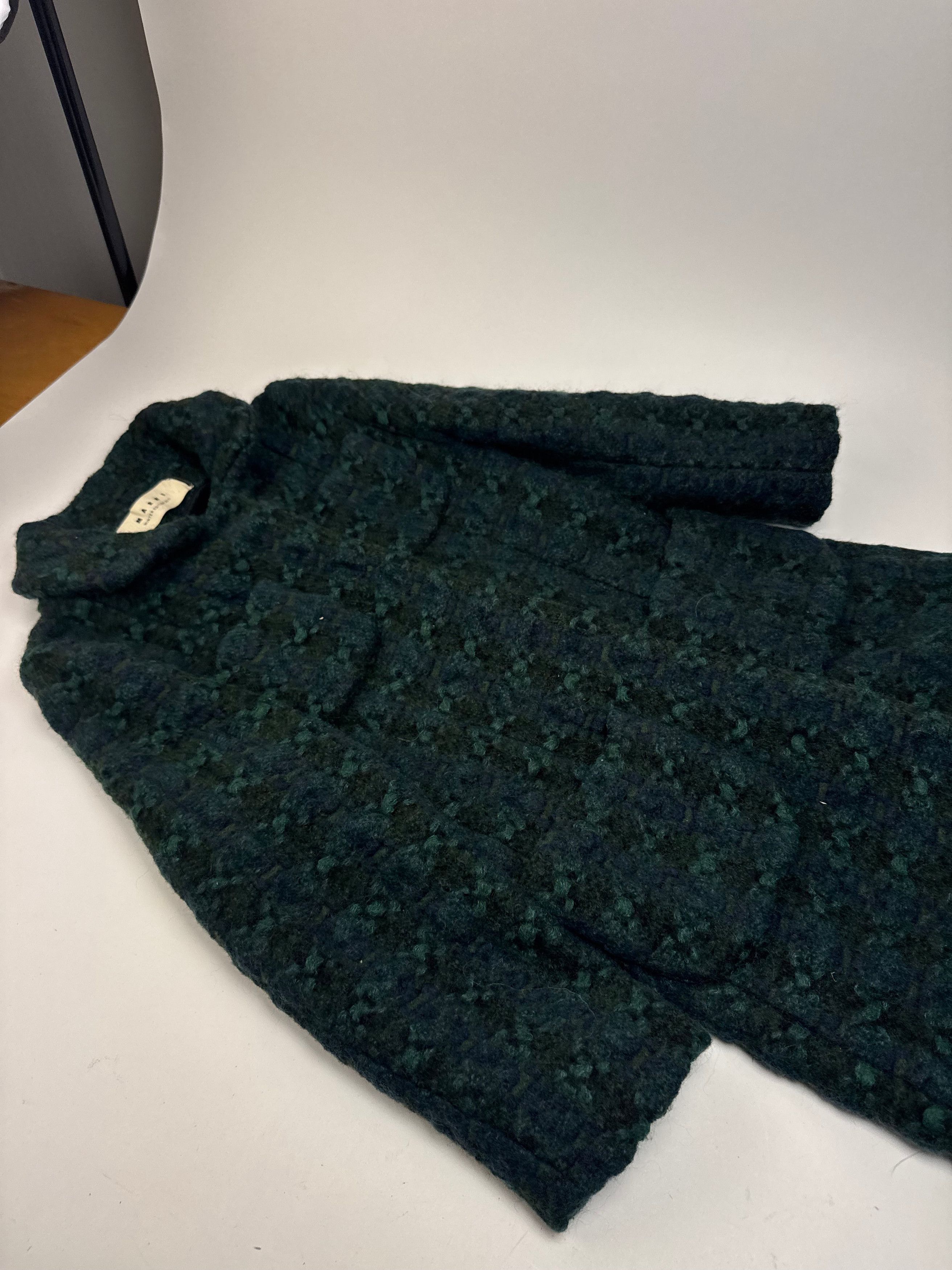Marni Vintage Wool Trenchcoat Blue Green Size M / US 6-8 / IT 42-44 - 14 Thumbnail