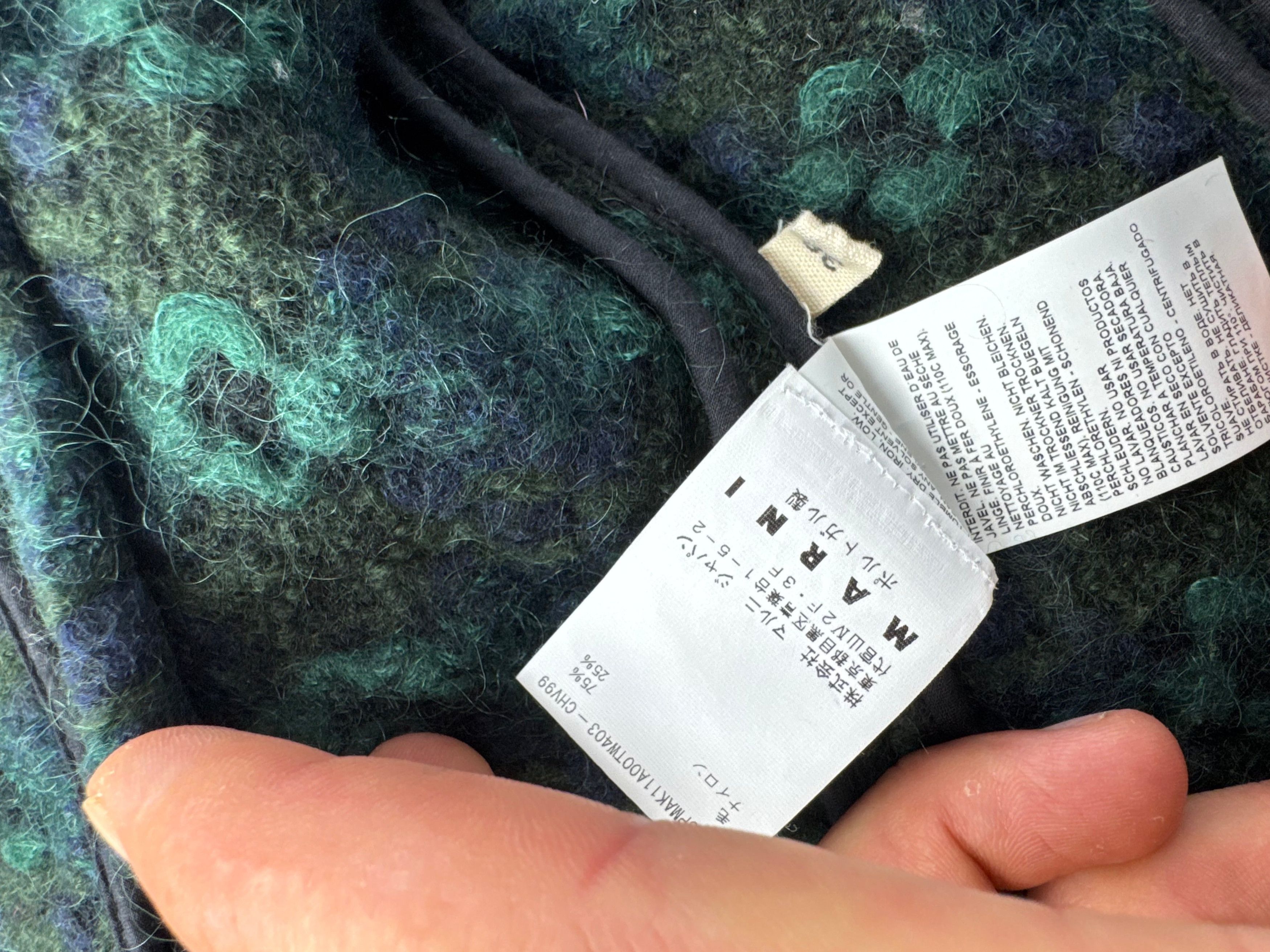 Marni Vintage Wool Trenchcoat Blue Green Size M / US 6-8 / IT 42-44 - 10 Thumbnail