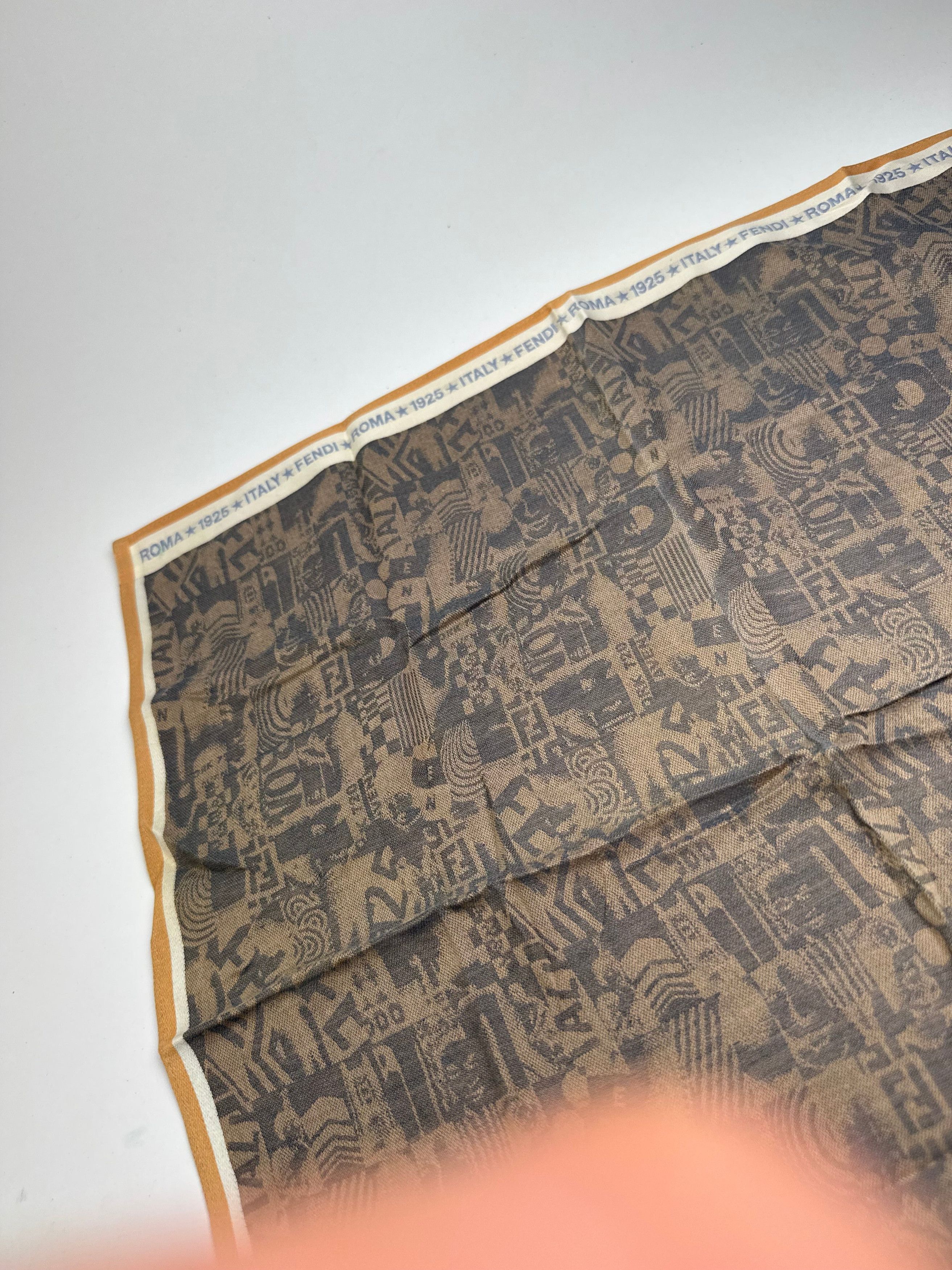 Fendi Vintage Avantgarde Scarf Brown Size ONE SIZE - 12 Thumbnail