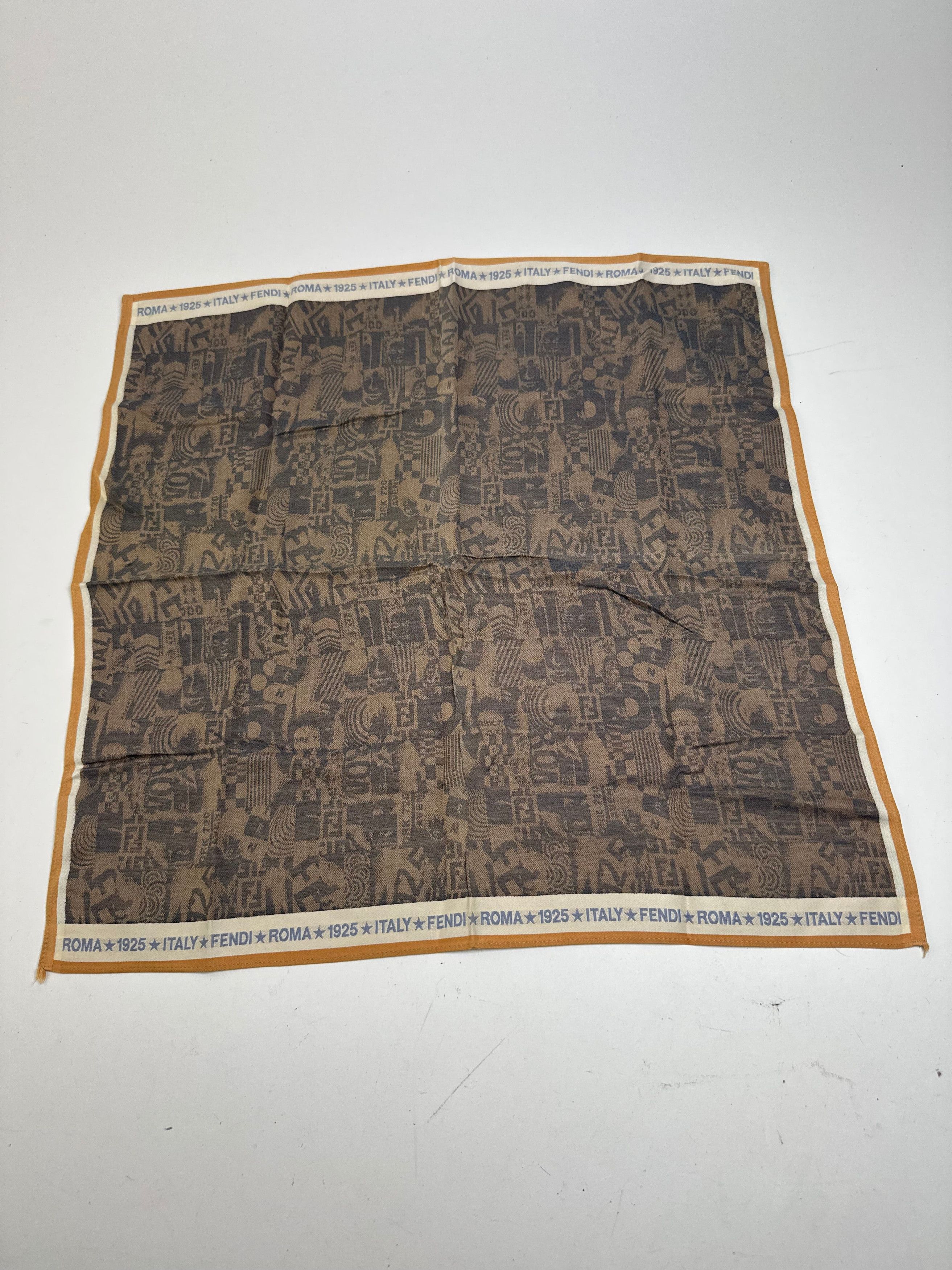 Fendi Vintage Avantgarde Scarf Brown Size ONE SIZE - 8 Thumbnail