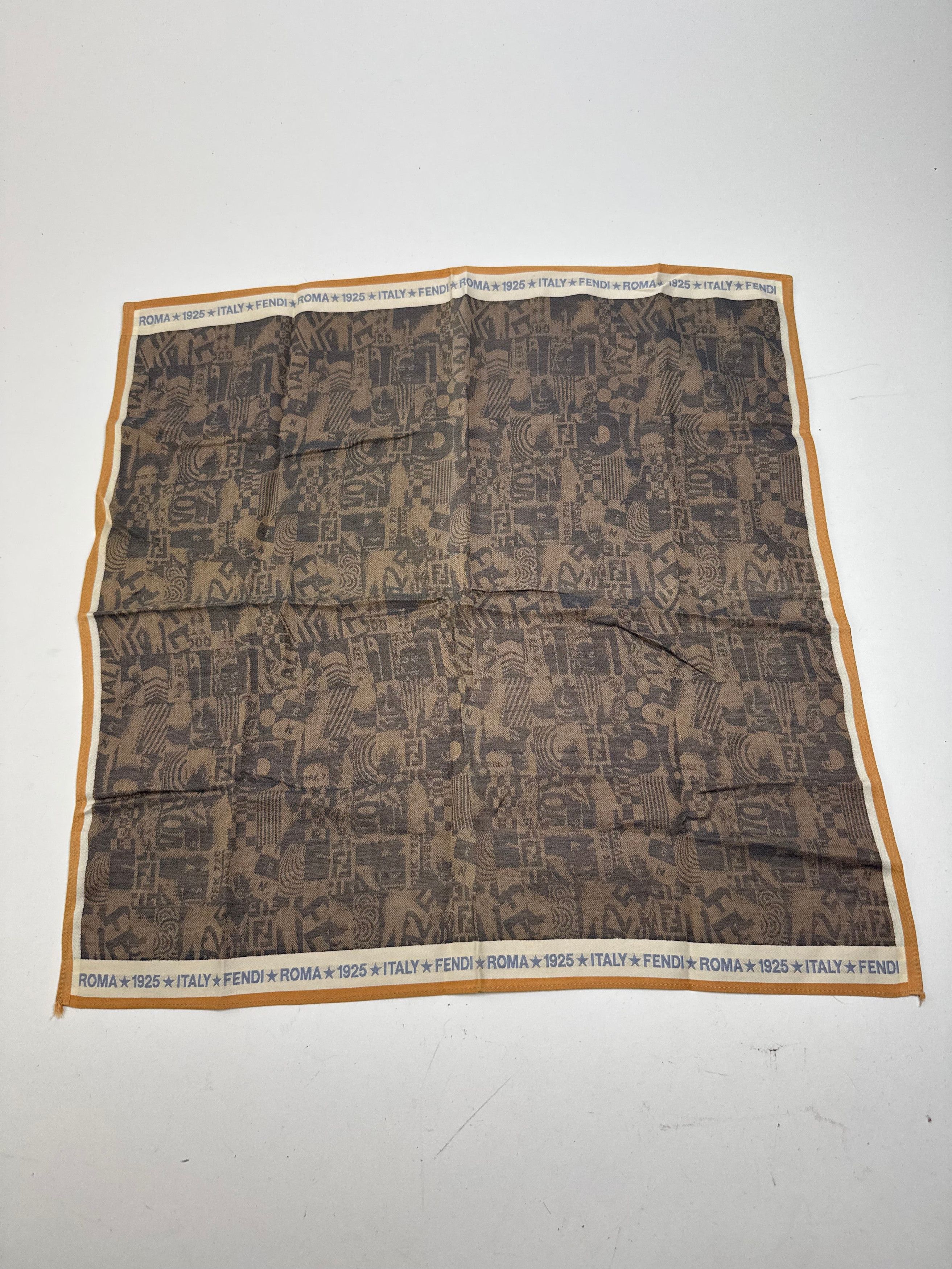 Fendi Vintage Avantgarde Scarf Brown Size ONE SIZE - 4 Thumbnail