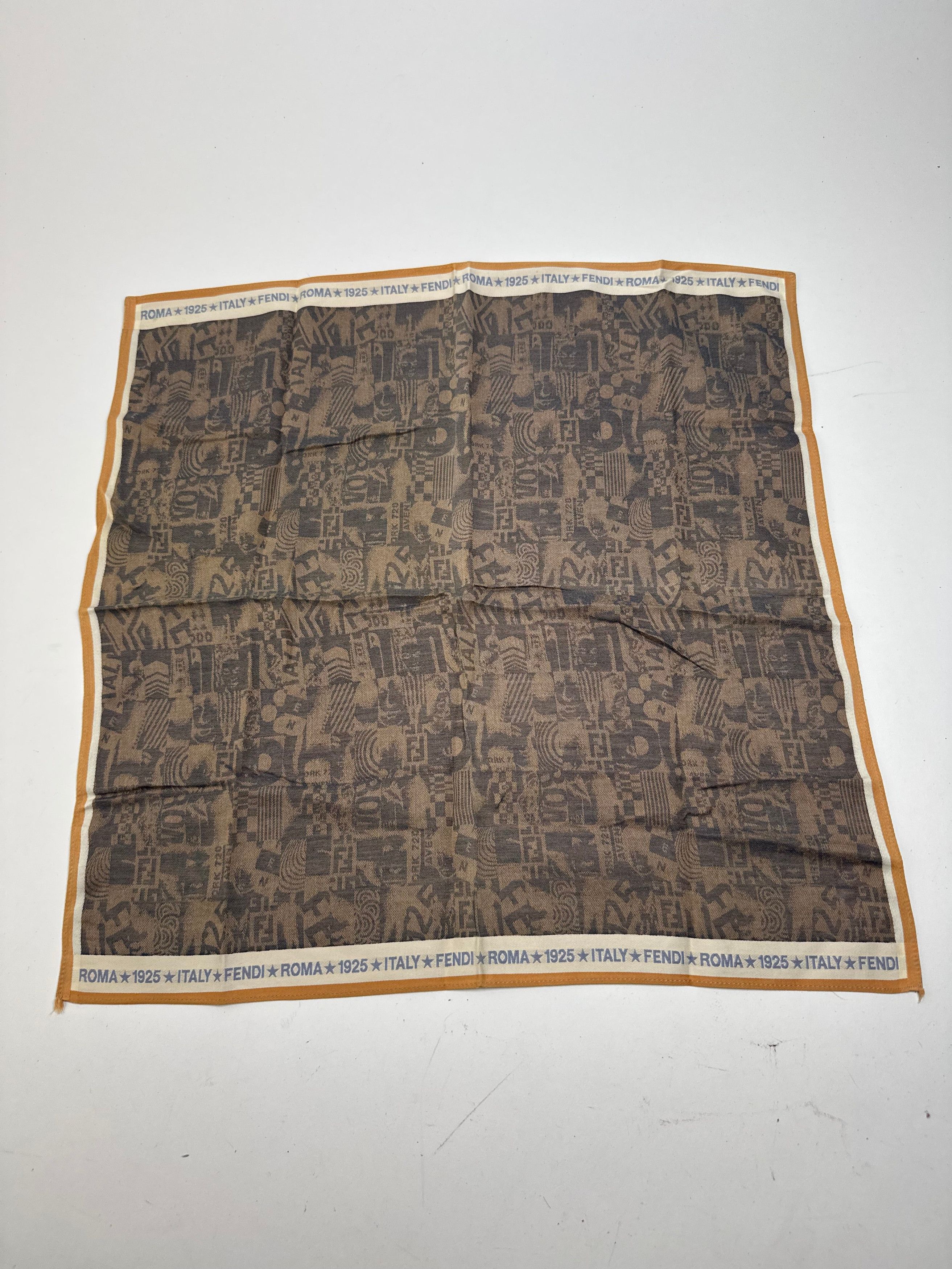 Fendi Vintage Avantgarde Scarf Brown Size ONE SIZE - 2 Thumbnail
