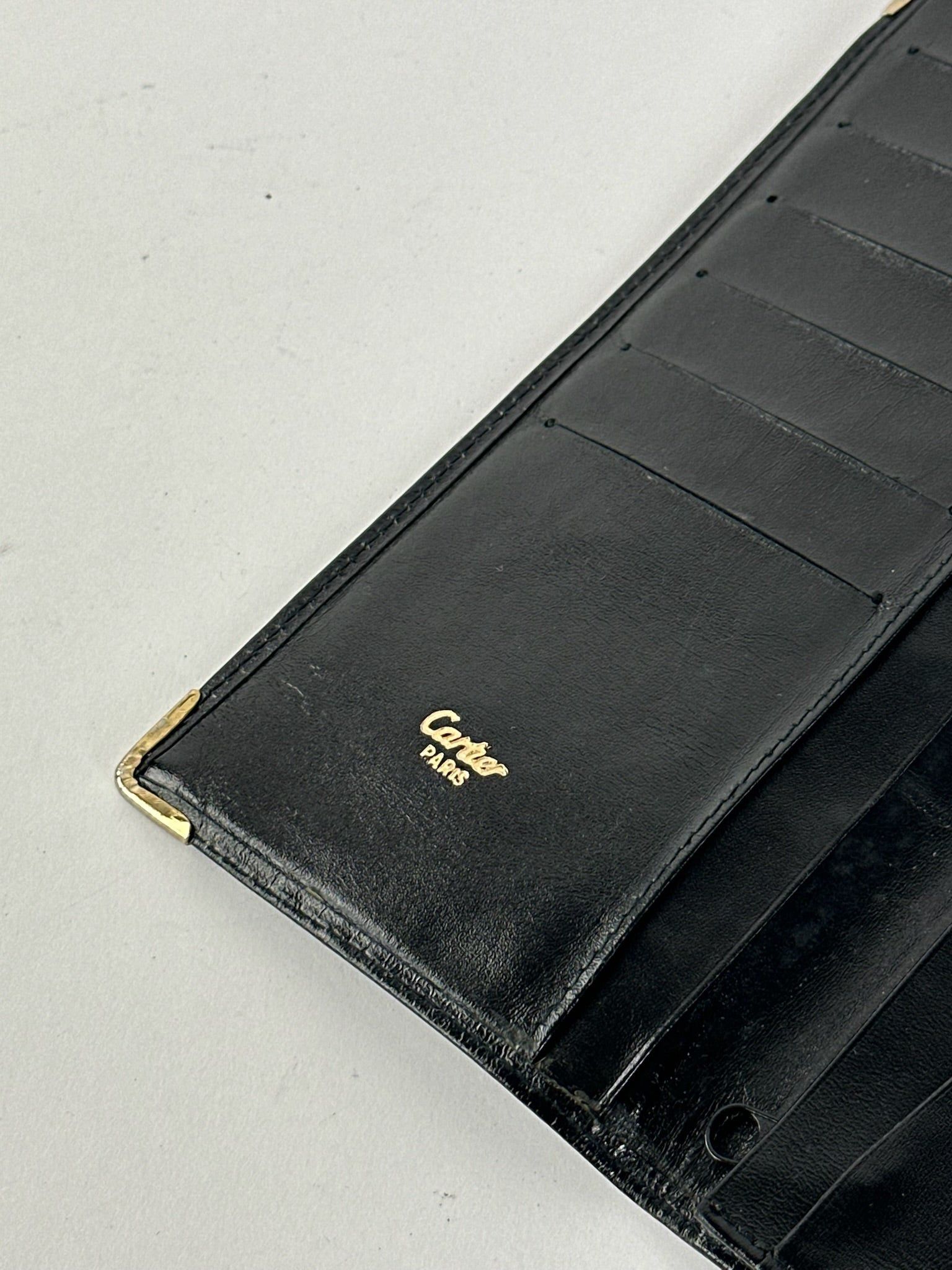 Cartier Vintage leather ID holder black Size ONE SIZE - 3 Thumbnail
