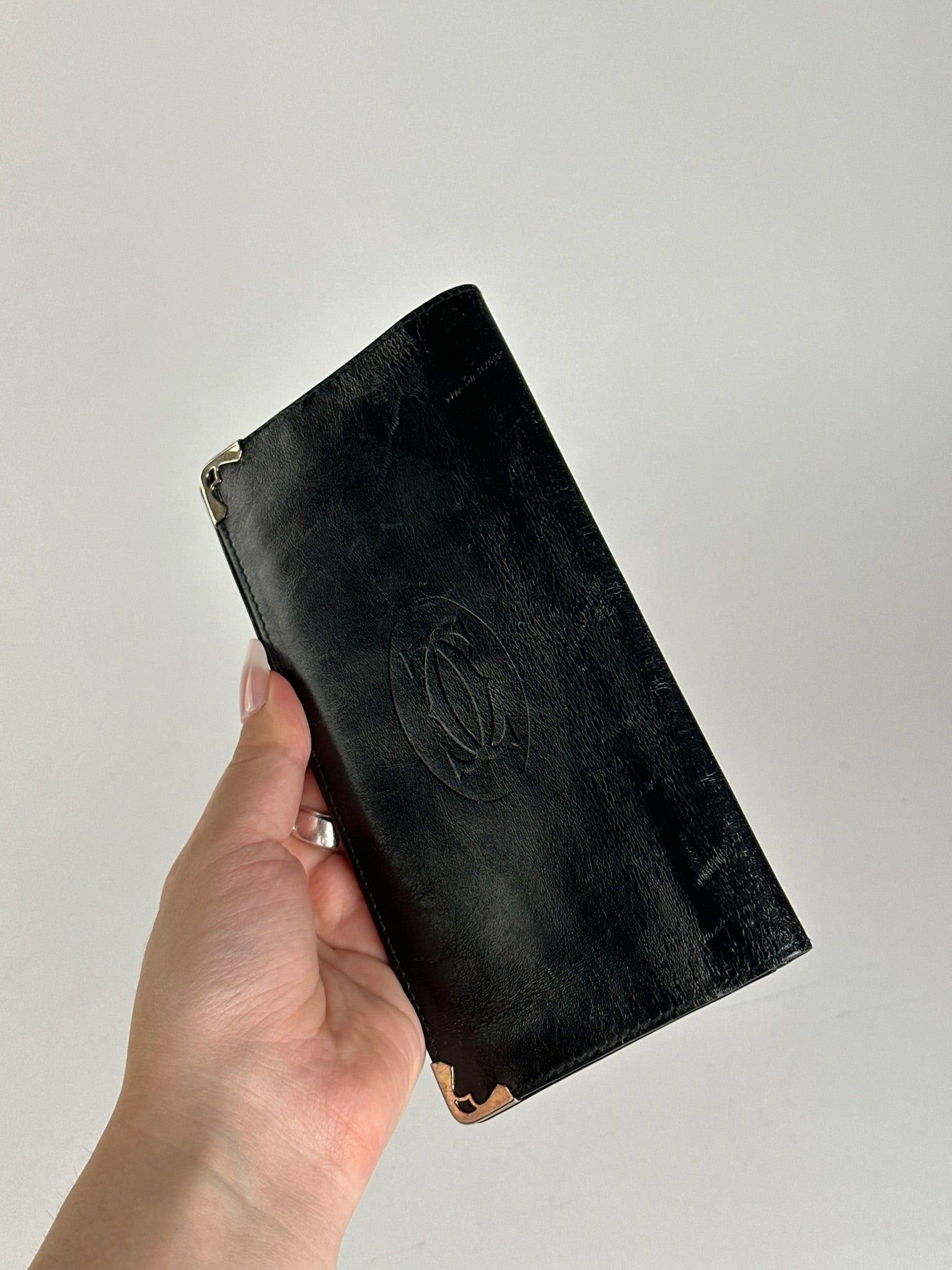 Cartier Vintage leather ID holder black Size ONE SIZE - 14 Thumbnail