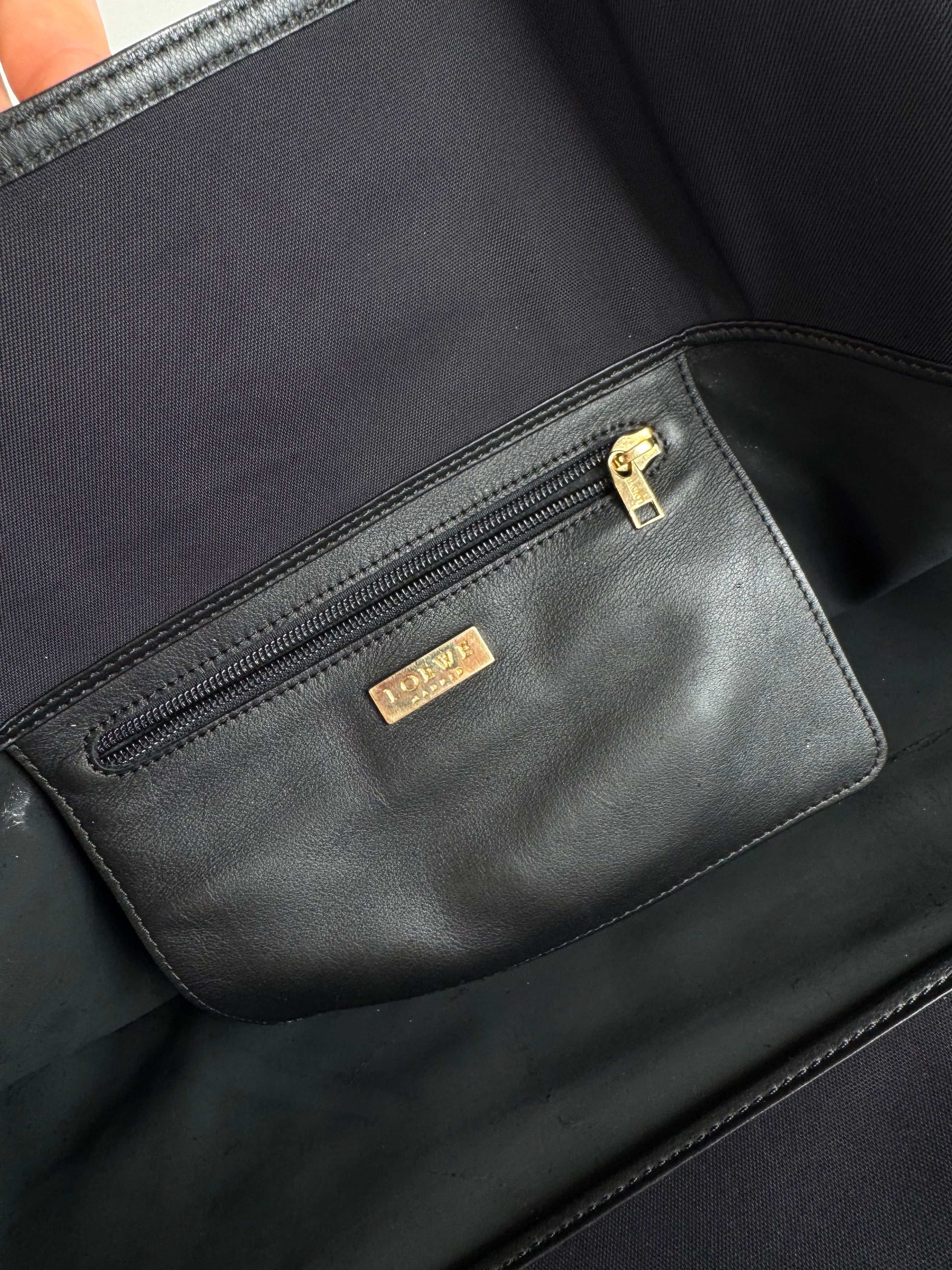 Loewe Vintage Madrid Leather Neopren bag navy black Size ONE SIZE - 5 Thumbnail