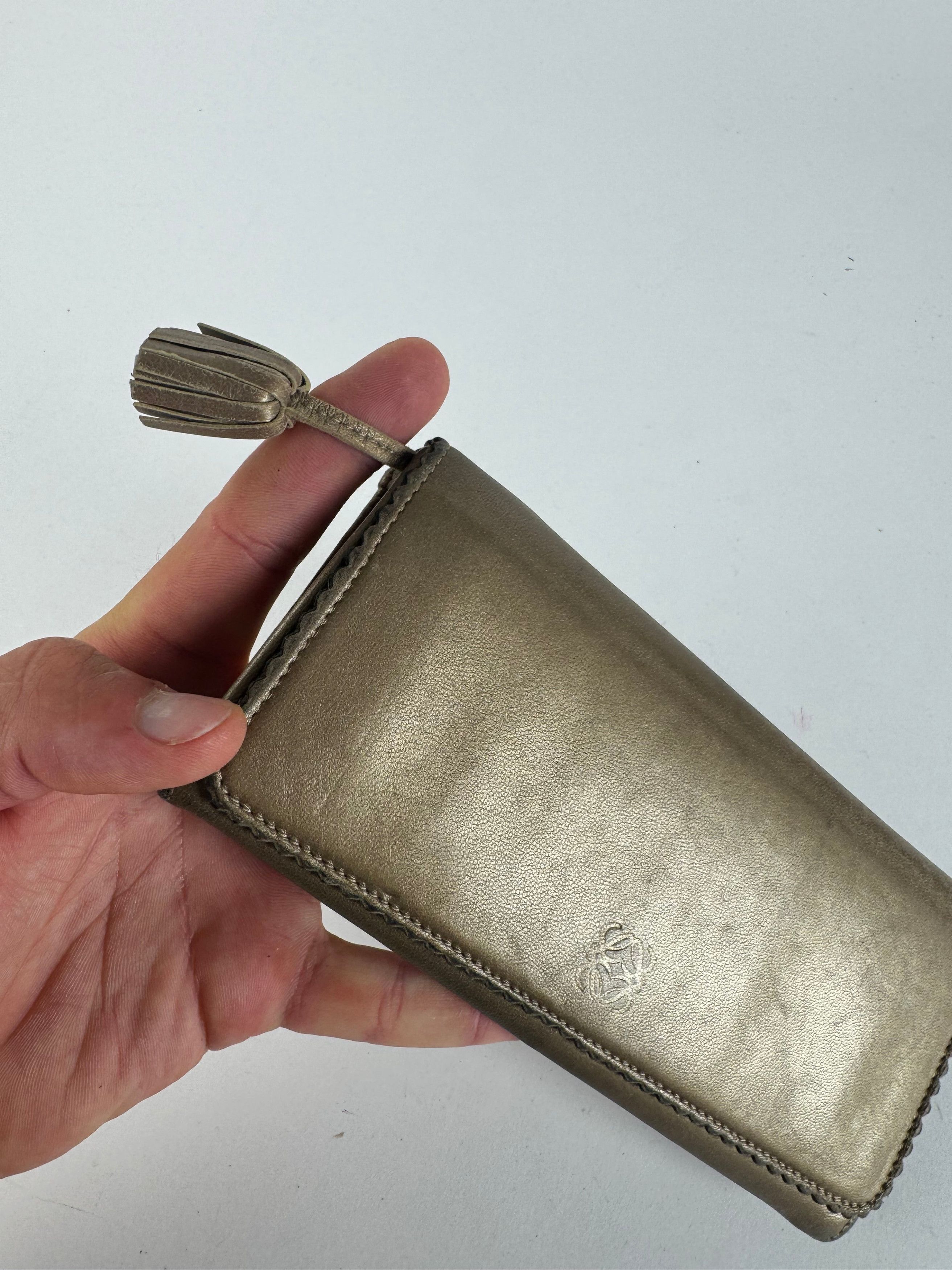 Loewe Vintage Madrid Leather wallet golden Size ONE SIZE - 4 Thumbnail