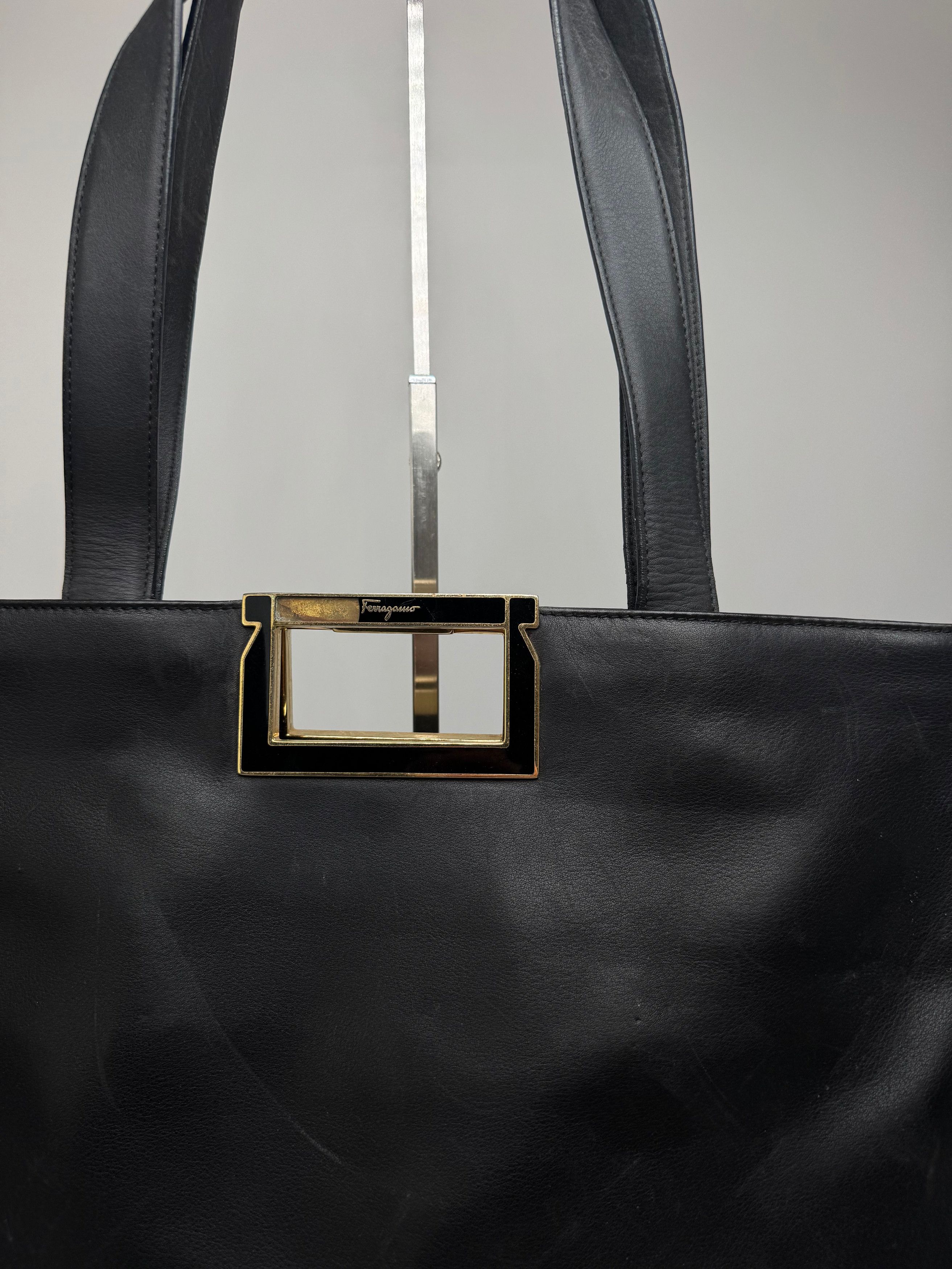Salvatore Ferragamo Vintage Leather bag black Size ONE SIZE - 6 Thumbnail