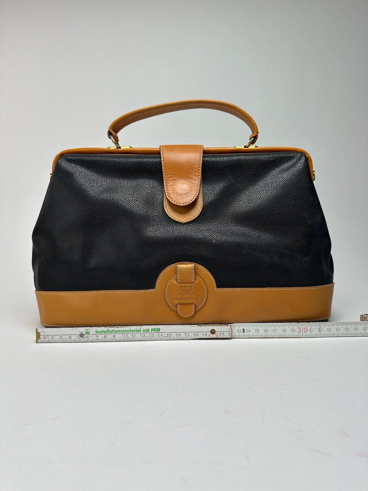 Courreges Vintage leather bag brown black Size ONE SIZE - 7 Thumbnail