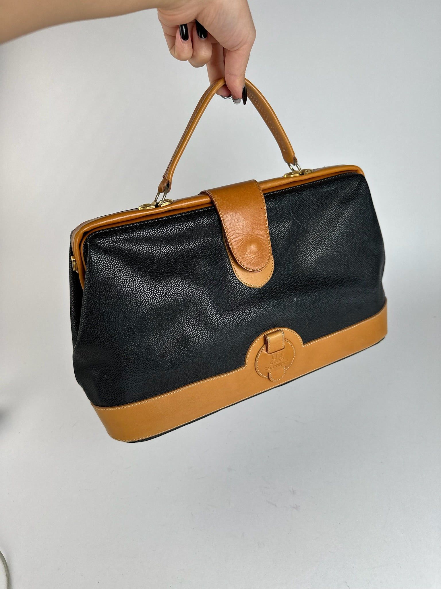 Courreges Vintage leather bag brown black Size ONE SIZE - 5 Thumbnail