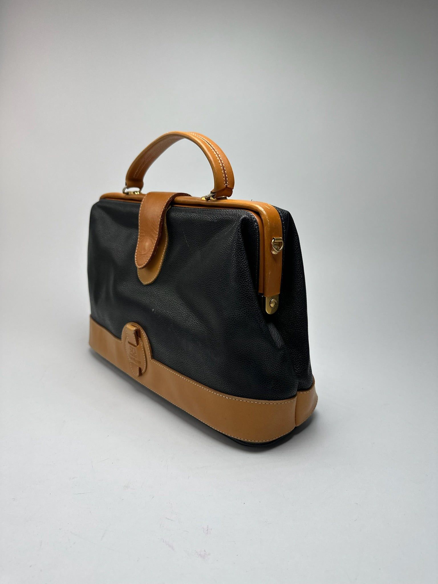 Courreges Vintage leather bag brown black Size ONE SIZE - 8 Thumbnail