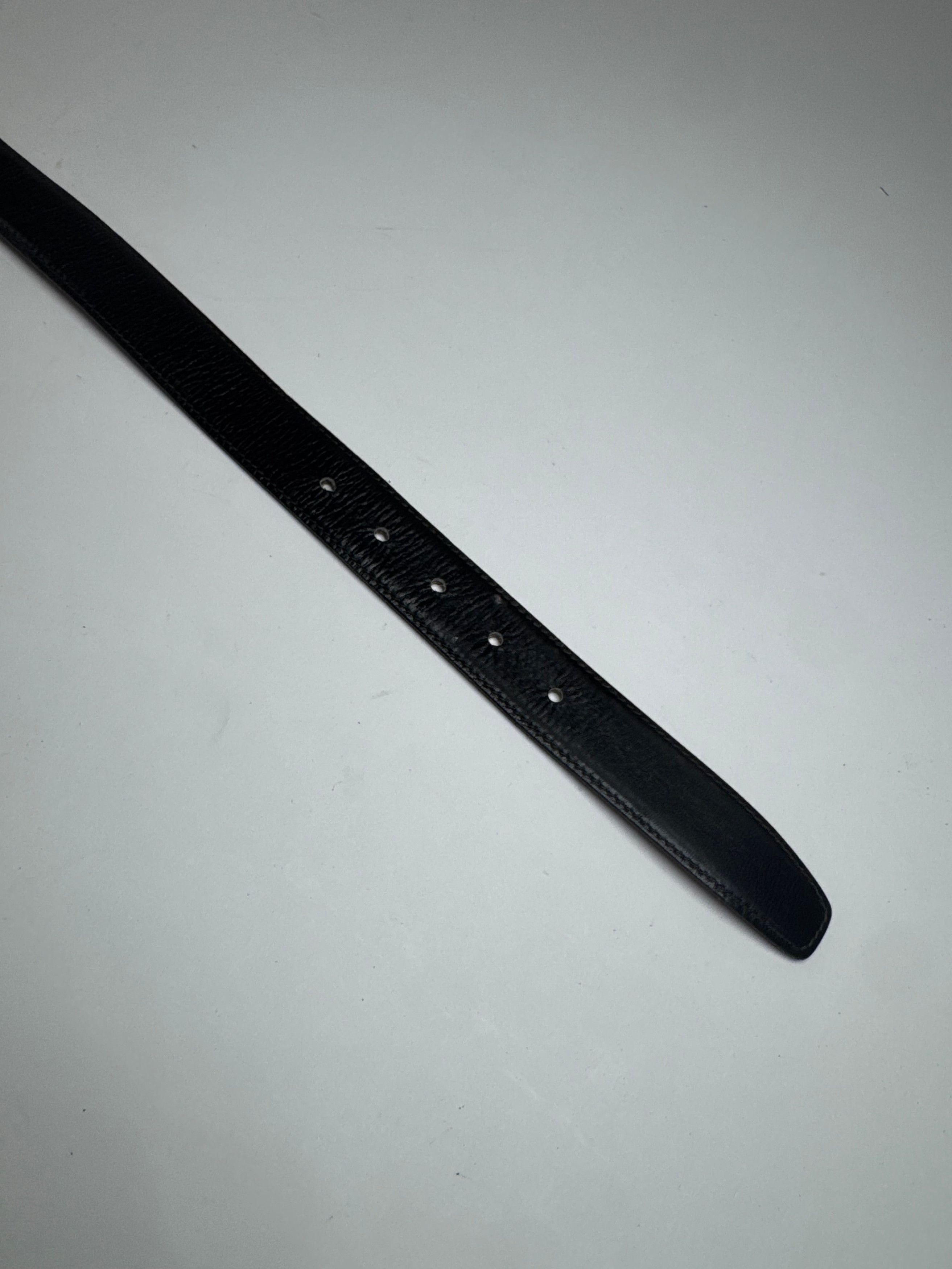 Gucci Vintage Leather belt black Size ONE SIZE - 6 Thumbnail
