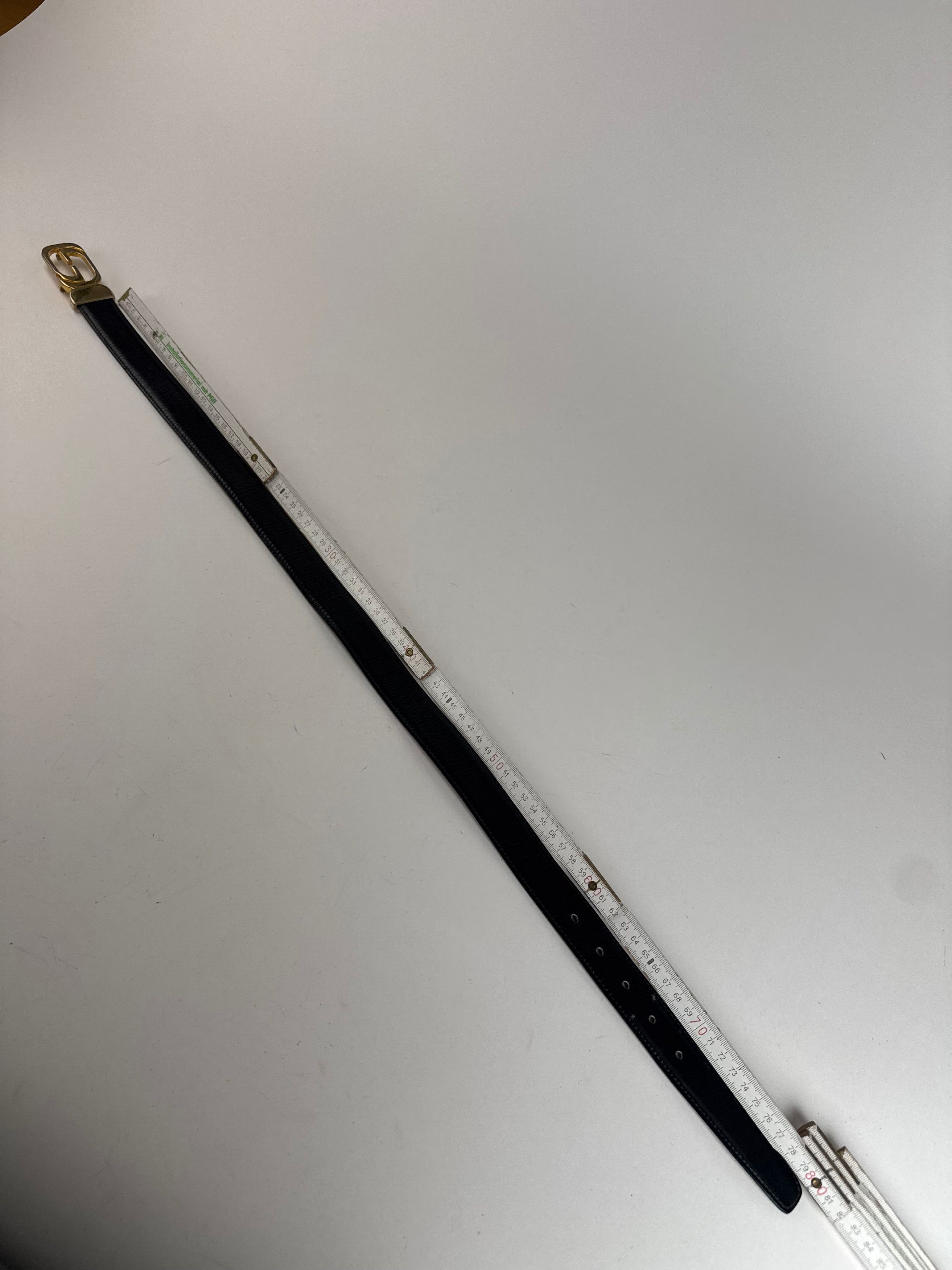 Gucci Vintage Leather belt black Size ONE SIZE - 8 Thumbnail