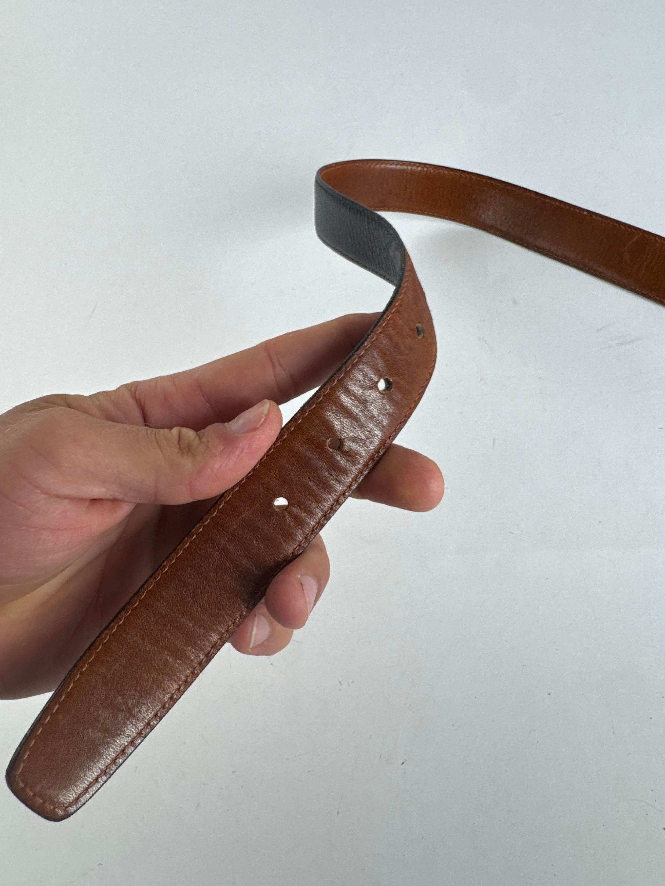 Gucci Vintage Leather belt black Size ONE SIZE - 5 Thumbnail