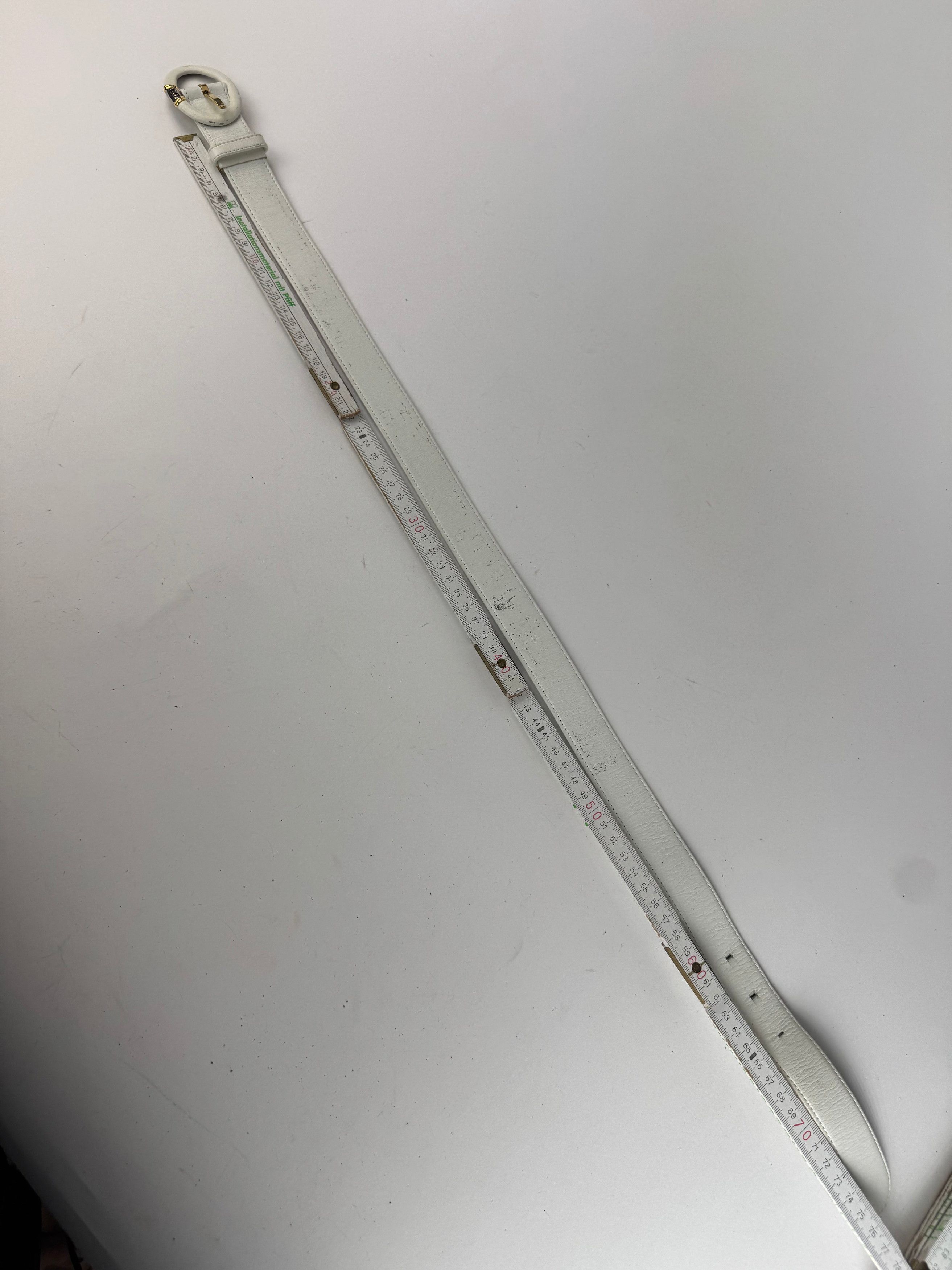 Dior Vintage Leather belt white Size ONE SIZE - 8 Thumbnail