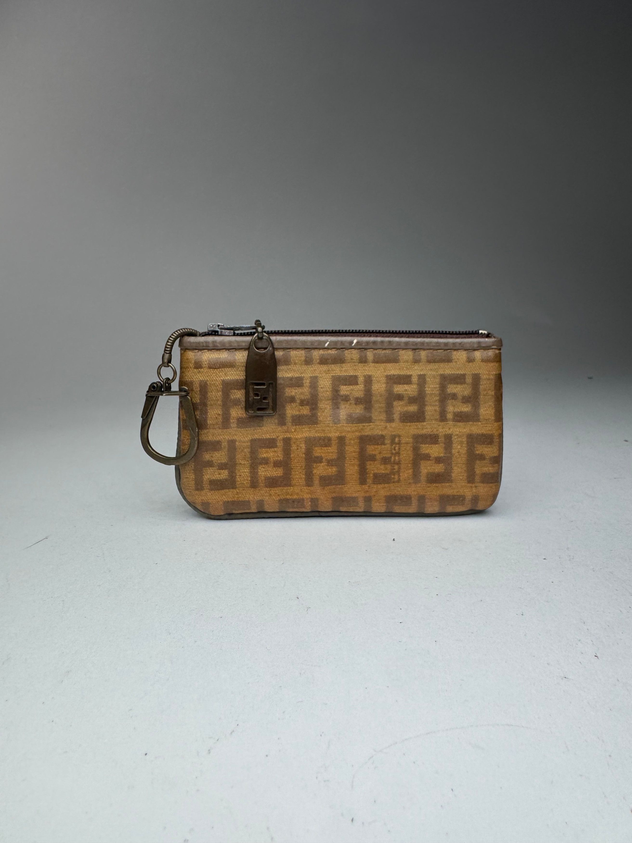 Fendi Vintage Monogram Leather card holder brown Size ONE SIZE - 6 Thumbnail