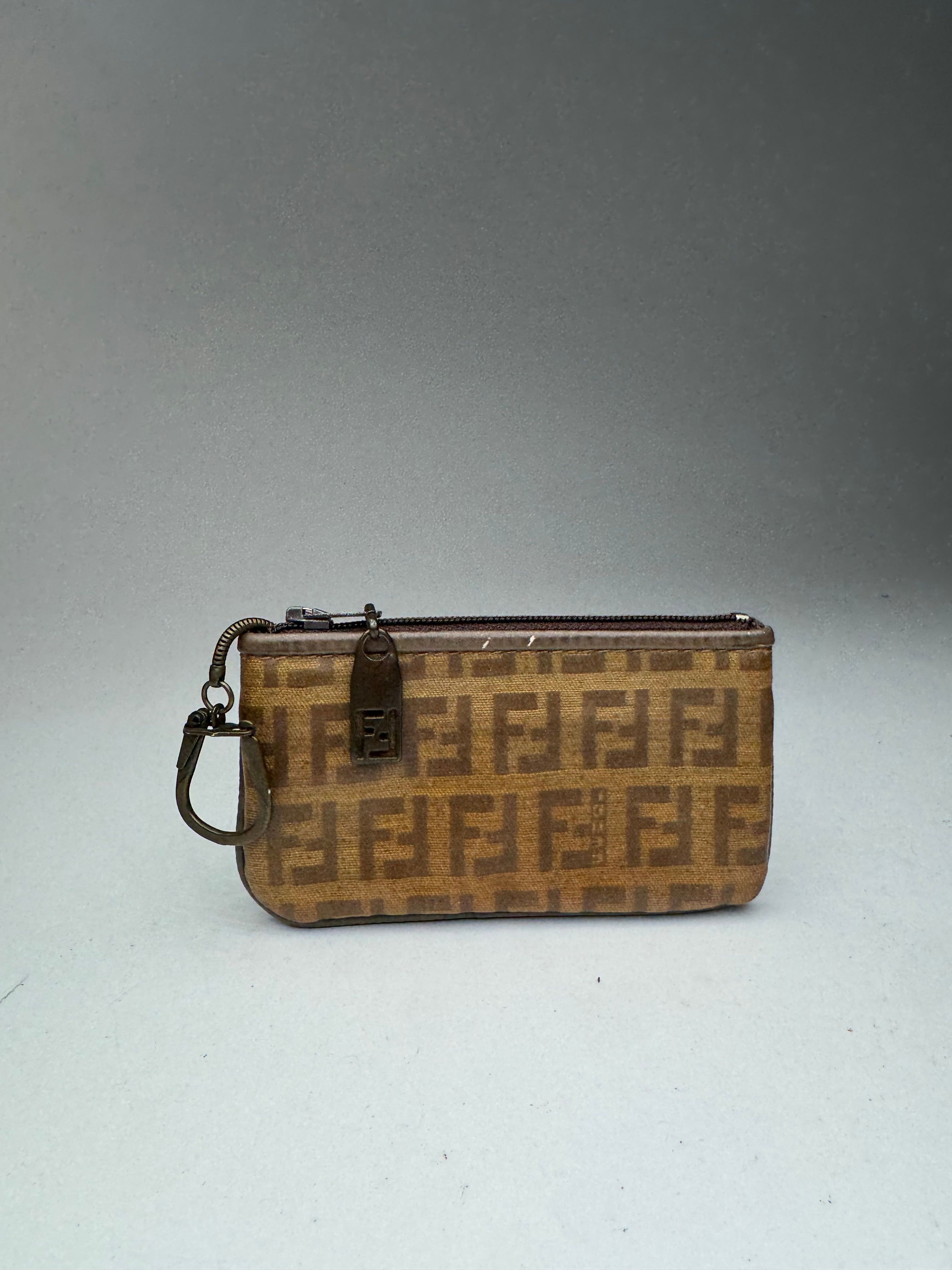 Fendi Vintage Monogram Leather card holder brown Size ONE SIZE - 3 Thumbnail