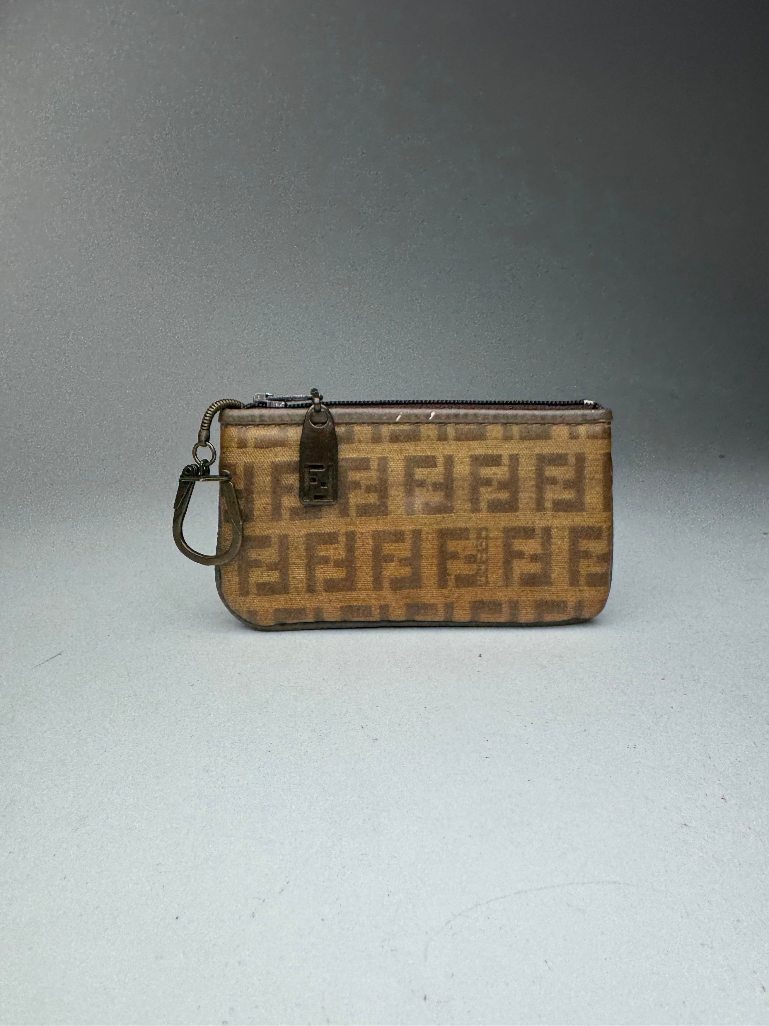 Fendi Vintage Monogram Leather card holder brown Size ONE SIZE - 10 Thumbnail