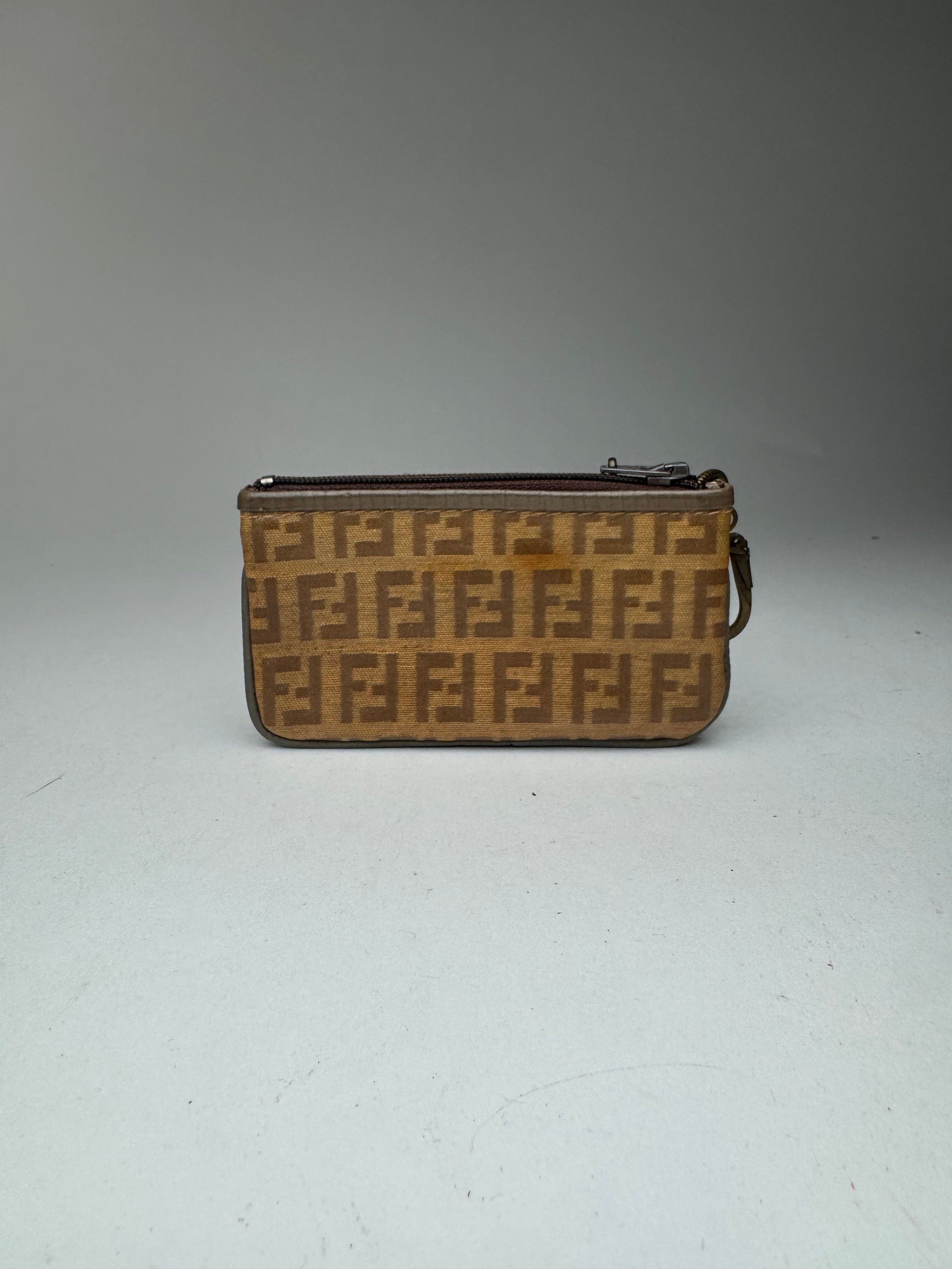 Fendi Vintage Monogram Leather card holder brown Size ONE SIZE - 2 Thumbnail