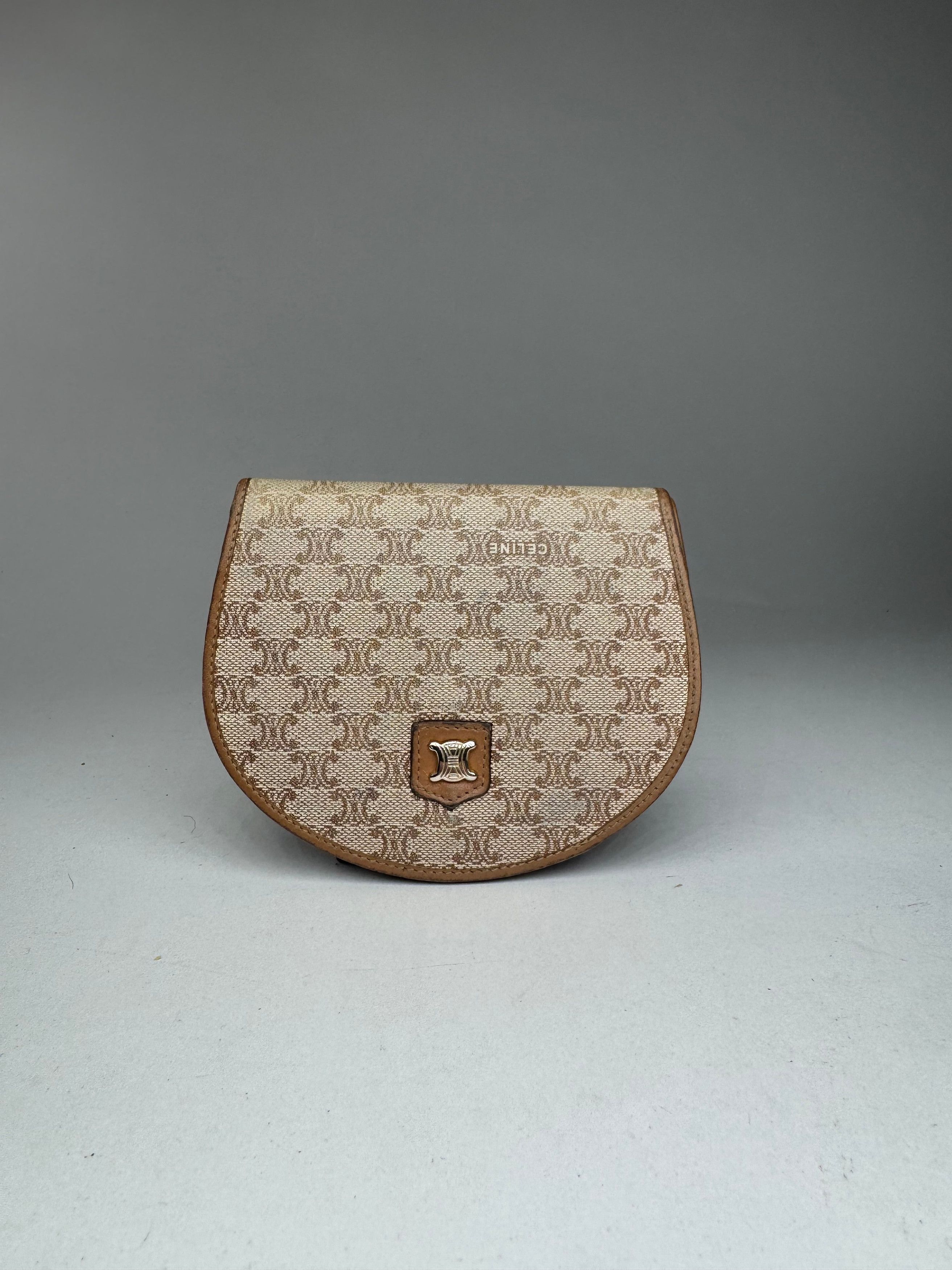 Celine Vintage Triomphe Leather wallet beige brown Size ONE SIZE - 11 Thumbnail