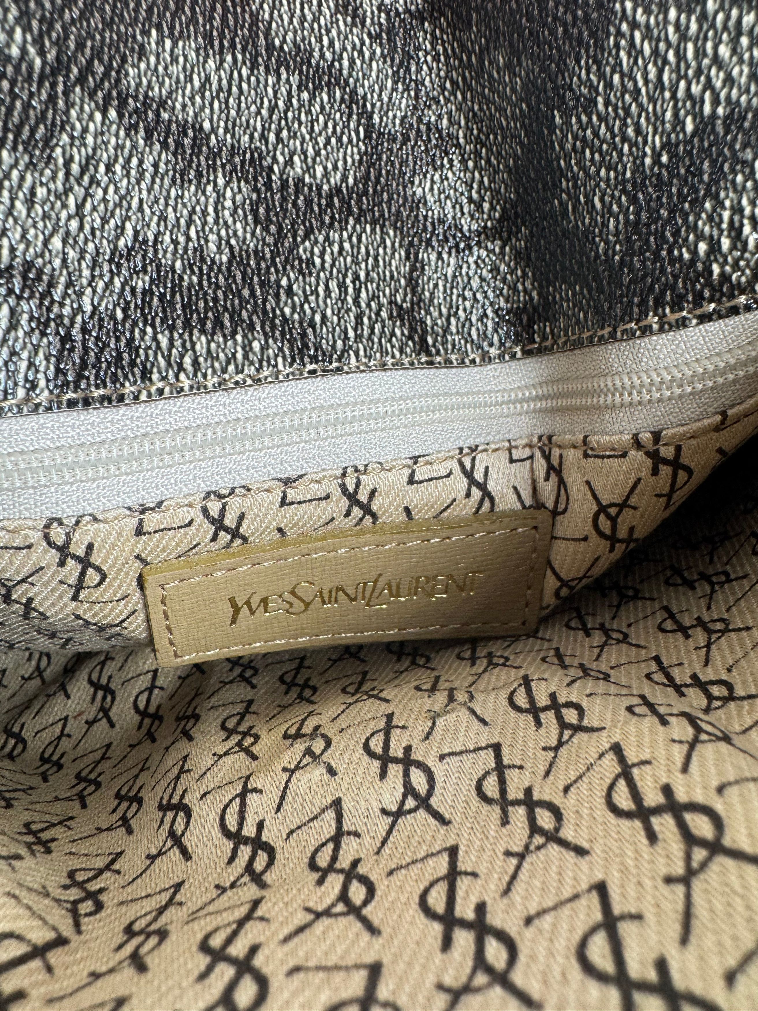 Other Vintage Yves Saint Laurent Leather bag grey brown Size ONE SIZE - 5 Thumbnail