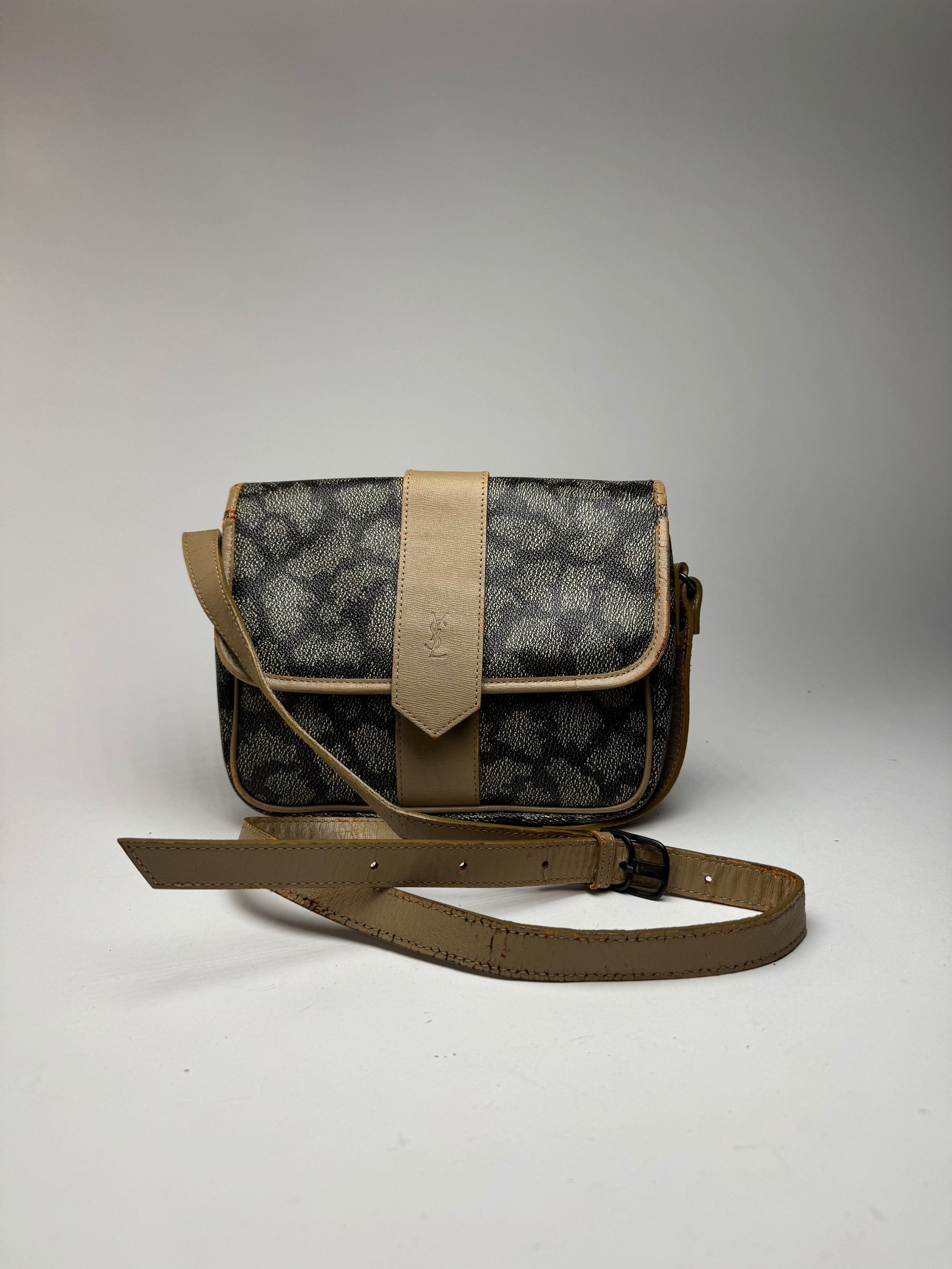 Other Vintage Yves Saint Laurent Leather bag grey brown Size ONE SIZE - 6 Thumbnail