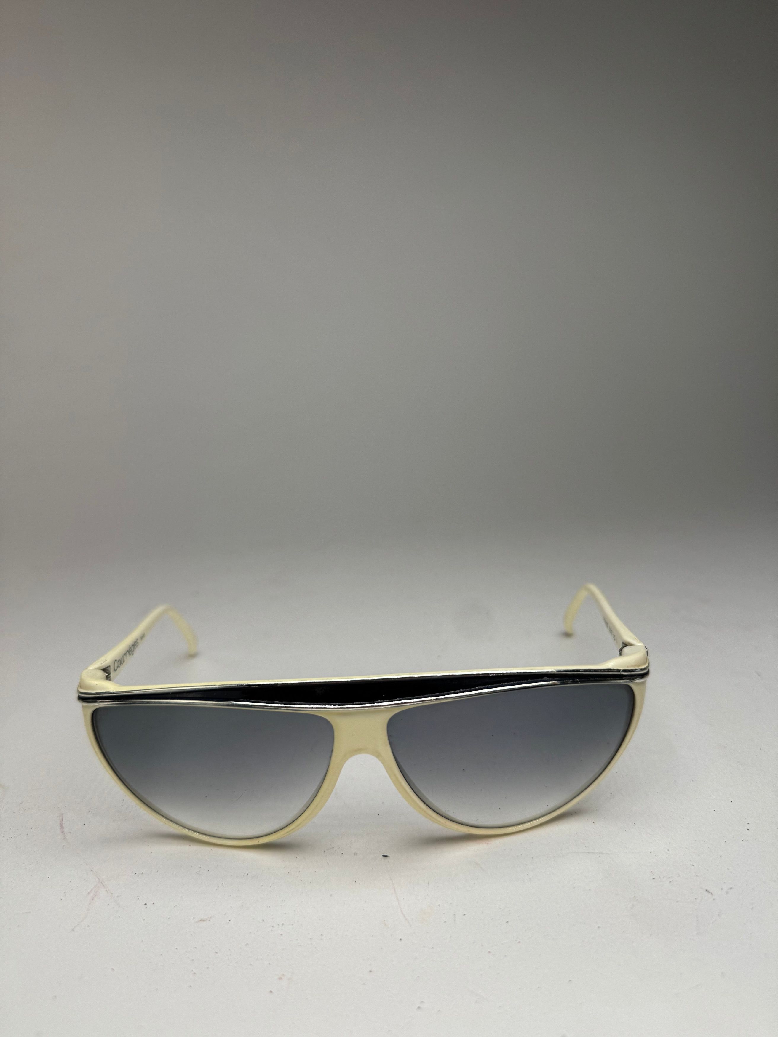 Courreges Vintage Sunglasses White silver Size ONE SIZE - 5 Thumbnail