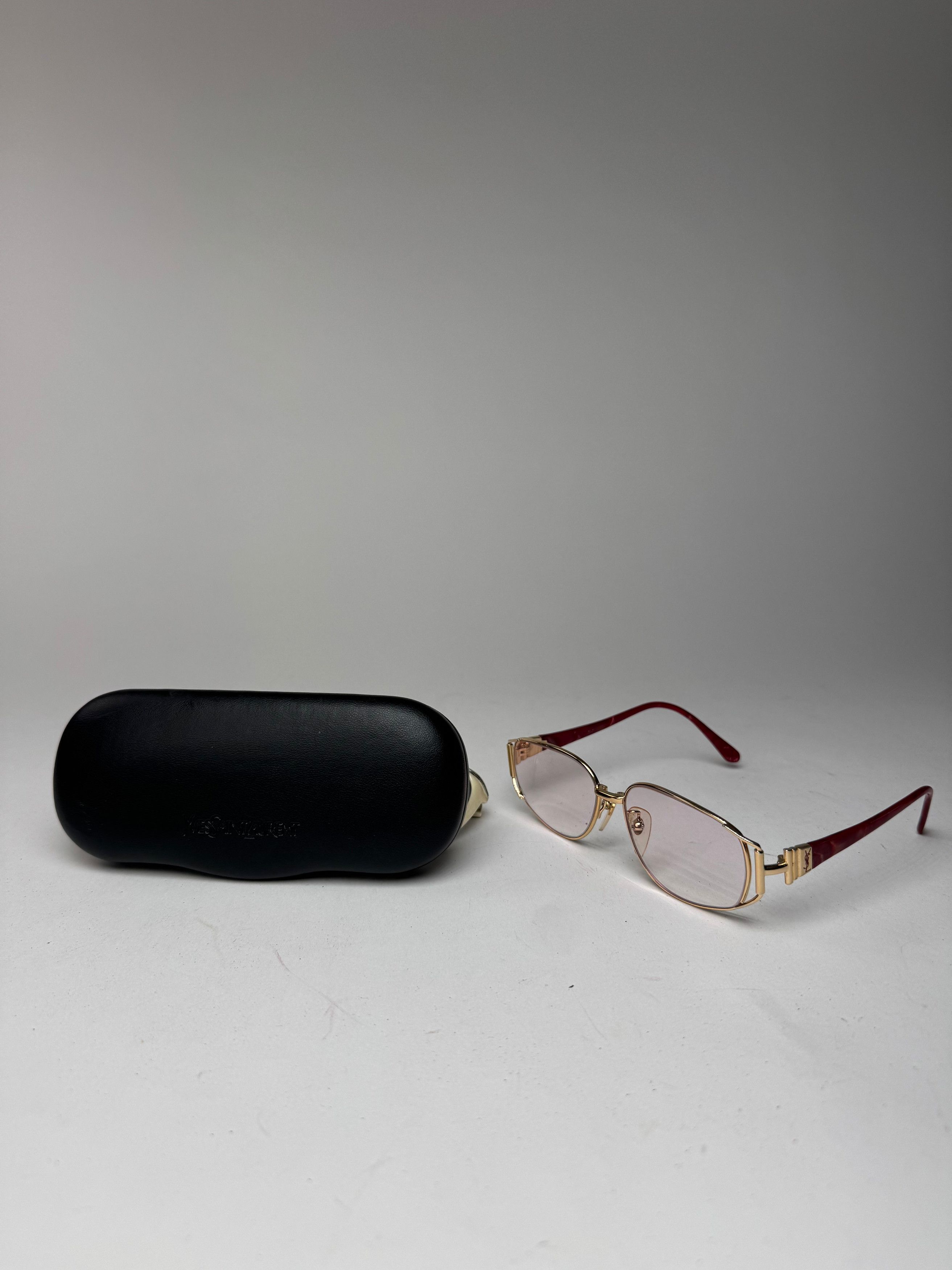 Other Vintage Yves Saint Laurent Sunglasses Red Gold Size ONE SIZE - 8 Thumbnail