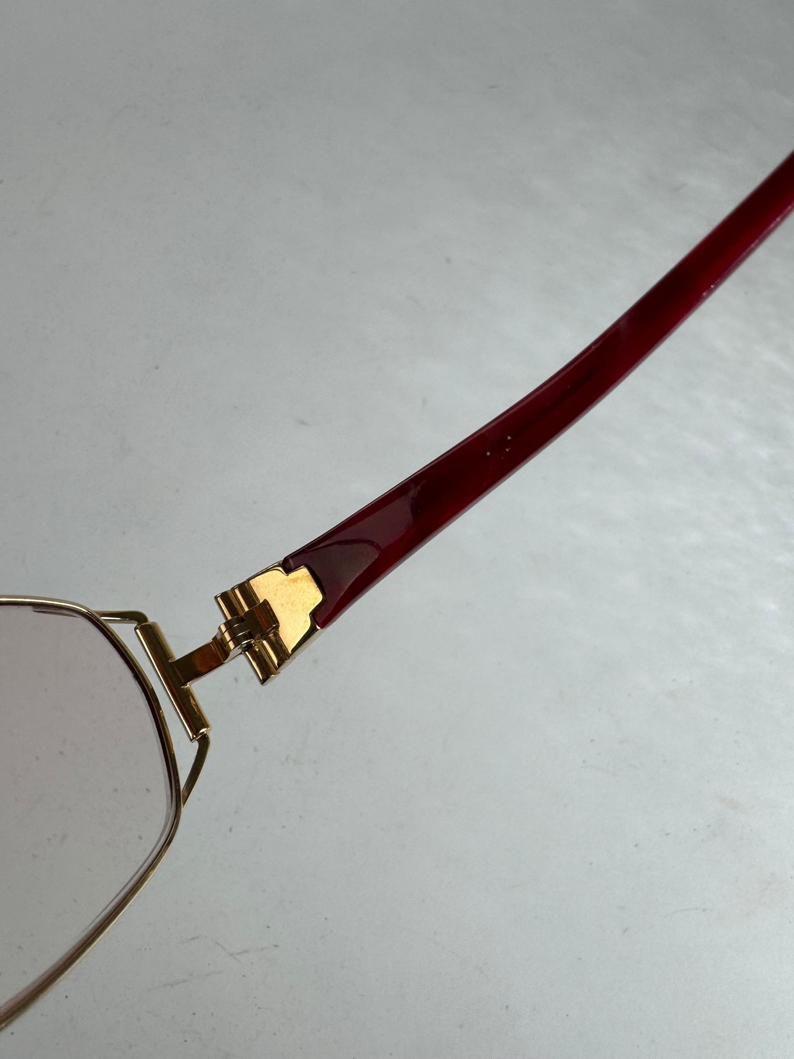 Other Vintage Yves Saint Laurent Sunglasses Red Gold Size ONE SIZE - 7 Thumbnail