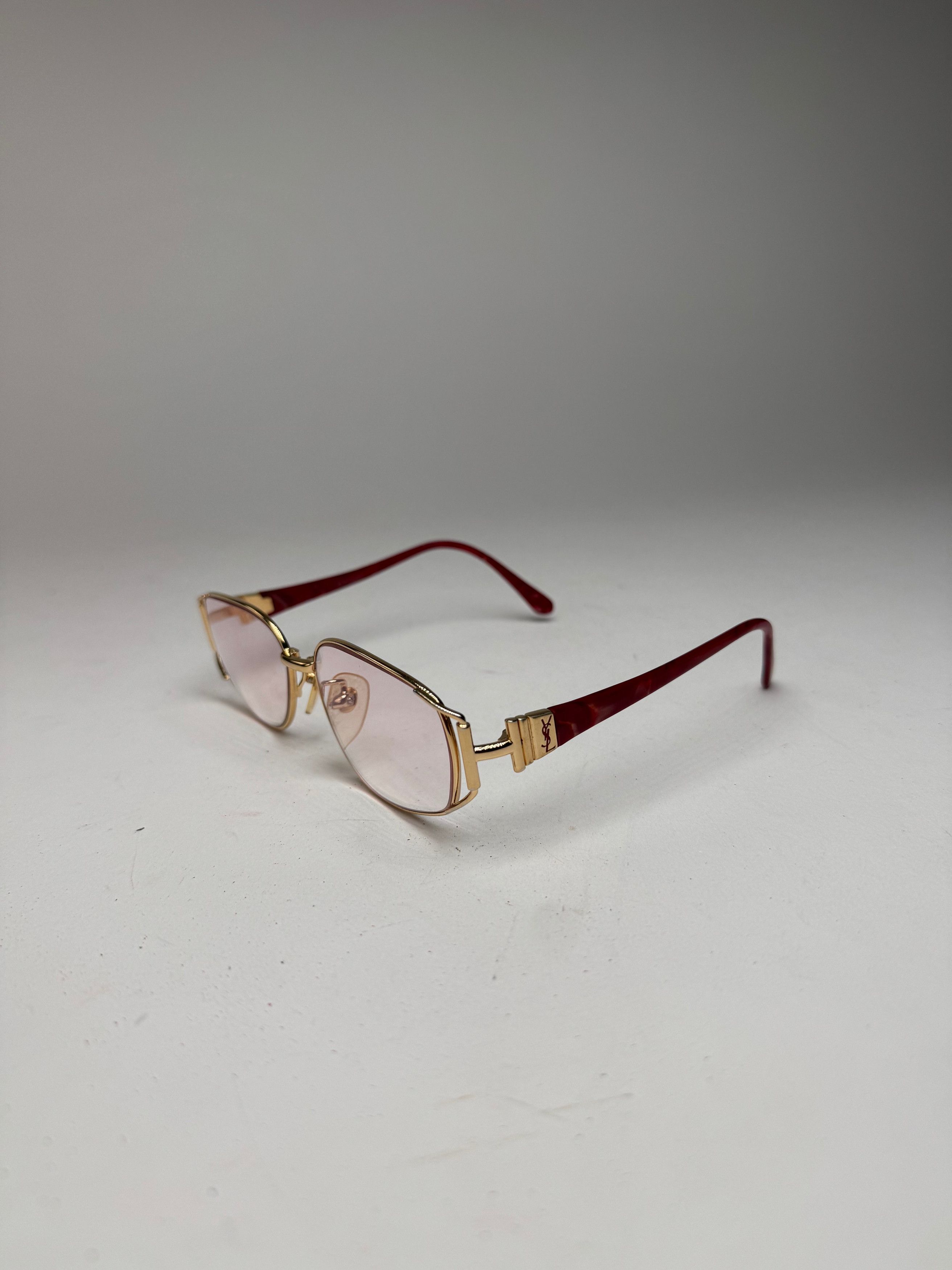 Other Vintage Yves Saint Laurent Sunglasses Red Gold Size ONE SIZE - 6 Thumbnail