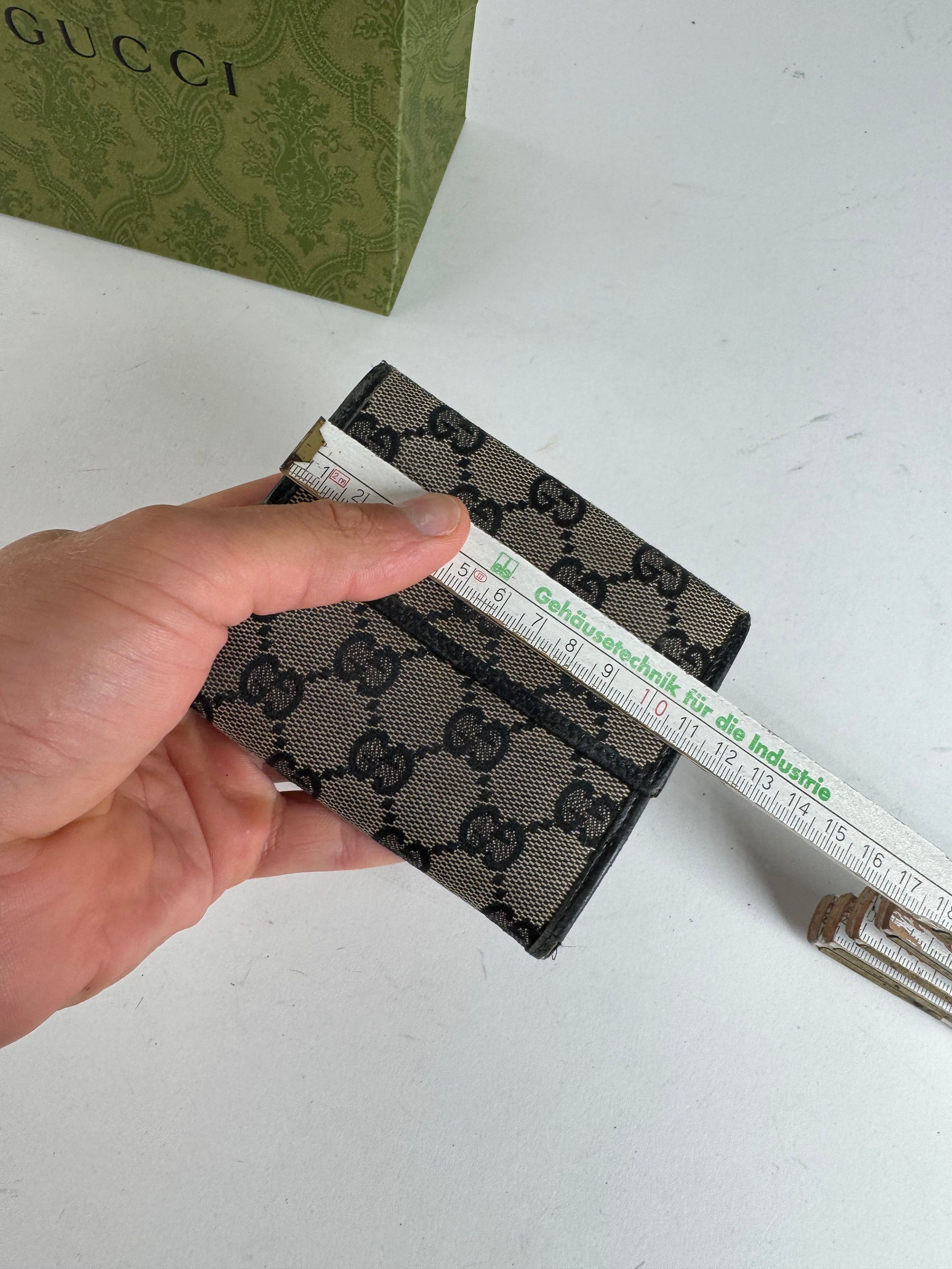 Gucci Vintage Monogram wallet black brown Size ONE SIZE - 10 Thumbnail