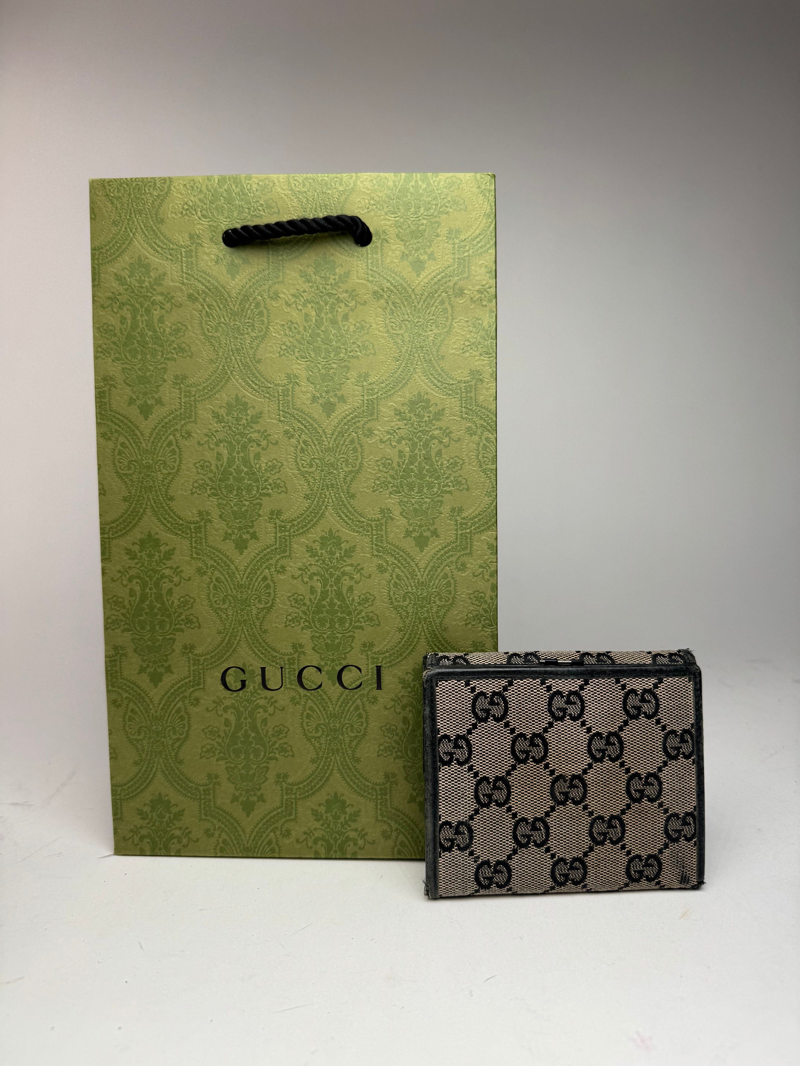 Gucci Vintage Monogram wallet black brown Size ONE SIZE - 6 Thumbnail