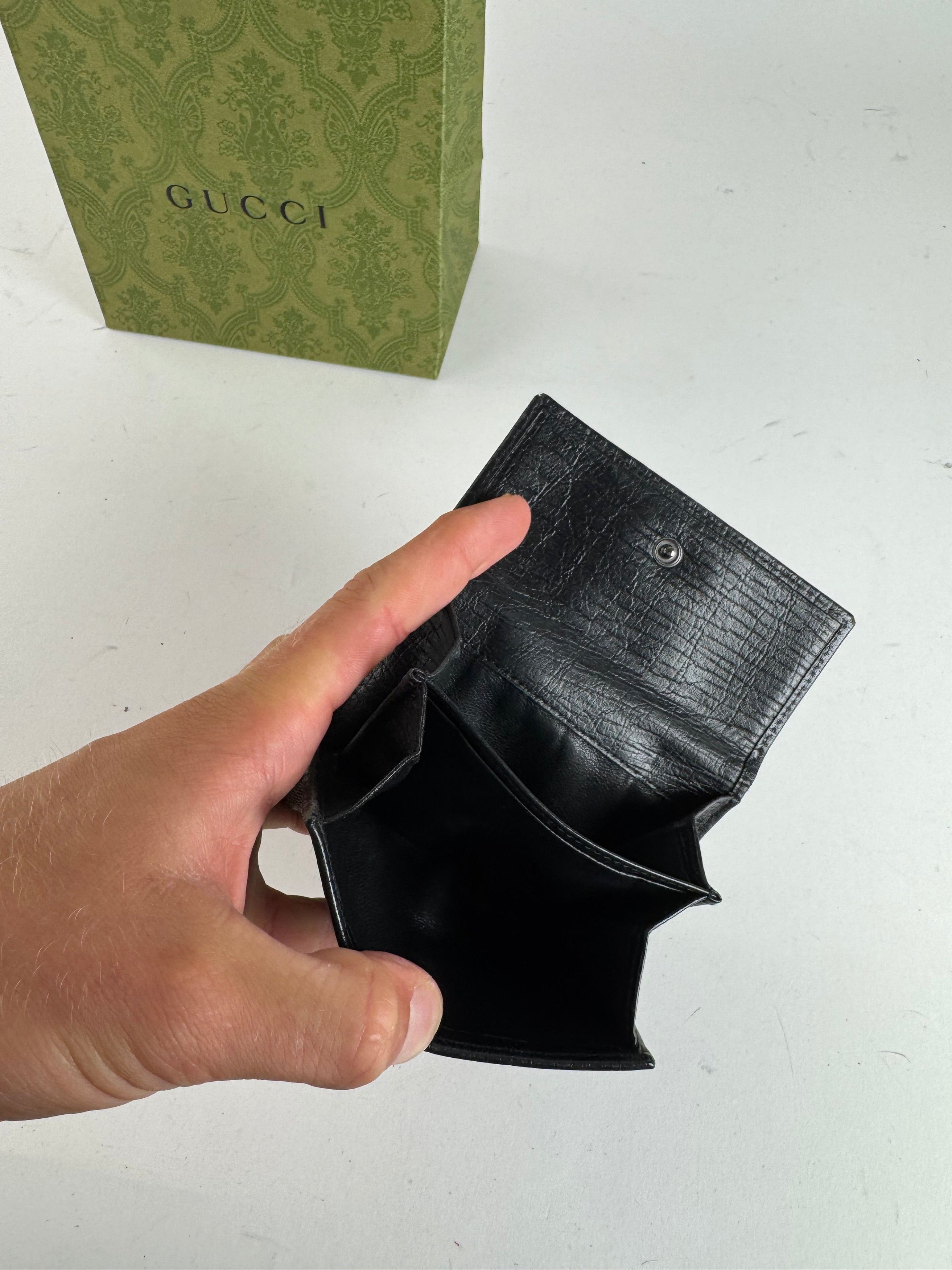 Gucci Vintage Monogram wallet black brown Size ONE SIZE - 9 Thumbnail