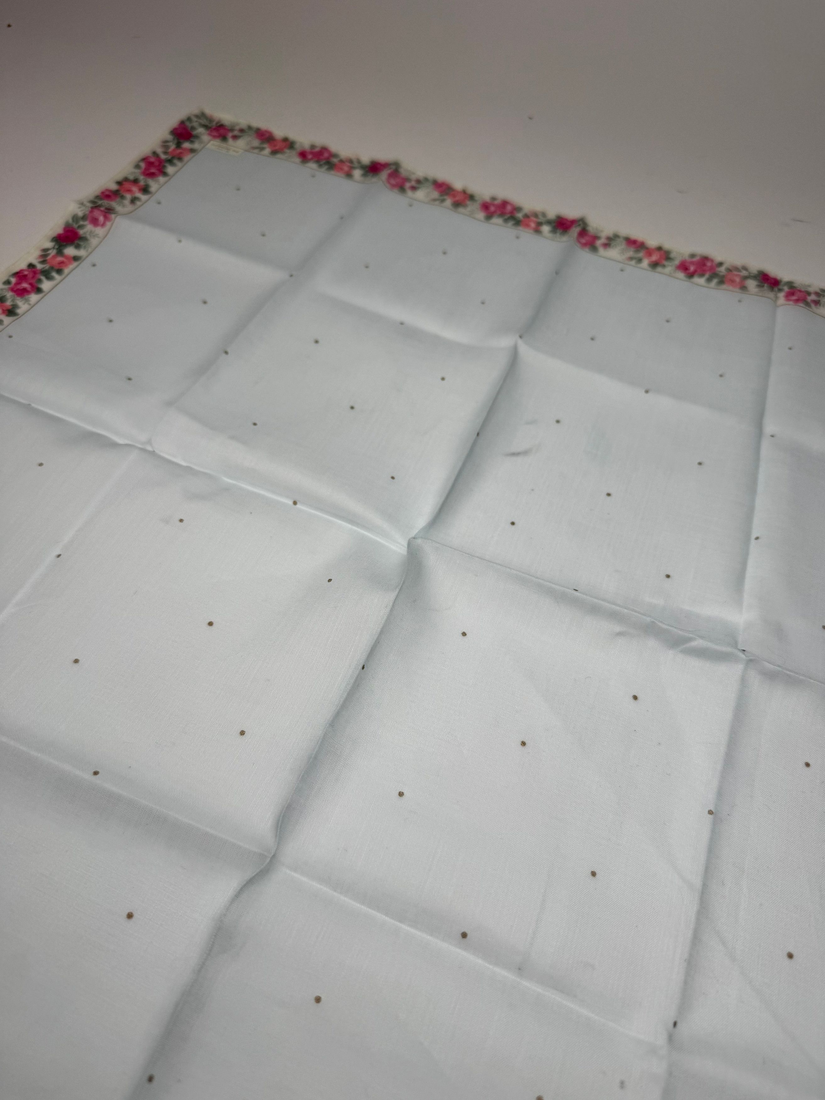 Dior Vintage Floral scarf babyblue Size ONE SIZE - 3 Thumbnail