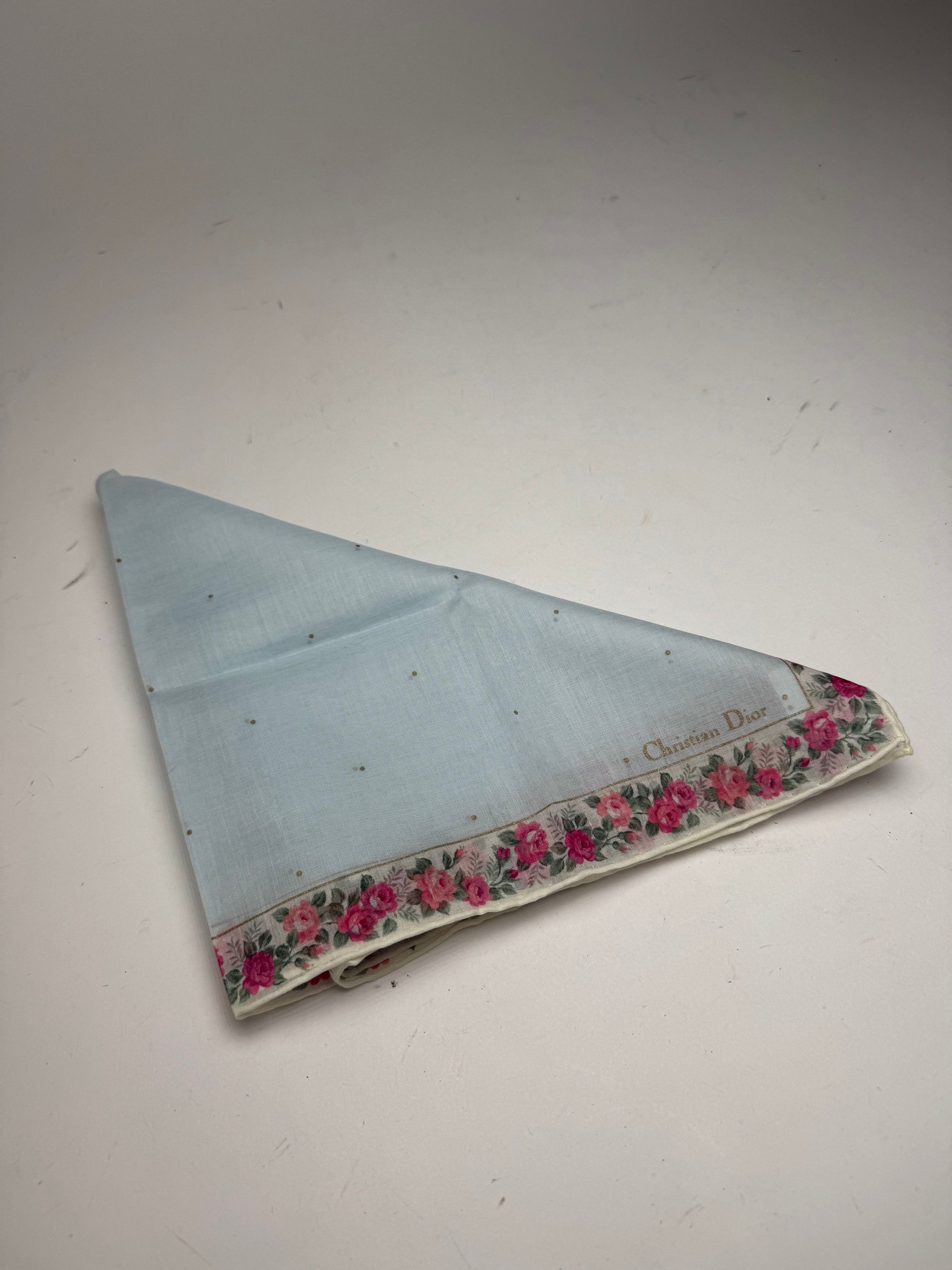 Dior Vintage Floral scarf babyblue Size ONE SIZE - 8 Thumbnail