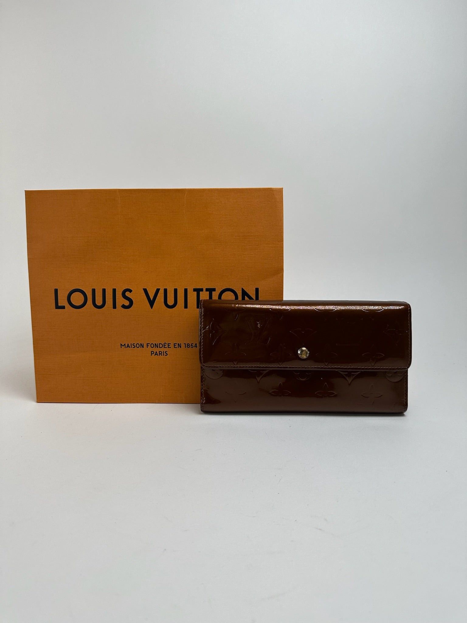 Louis Vuitton Vintage Vernis Leather wallet brown orange Size ONE SIZE - 13 Thumbnail