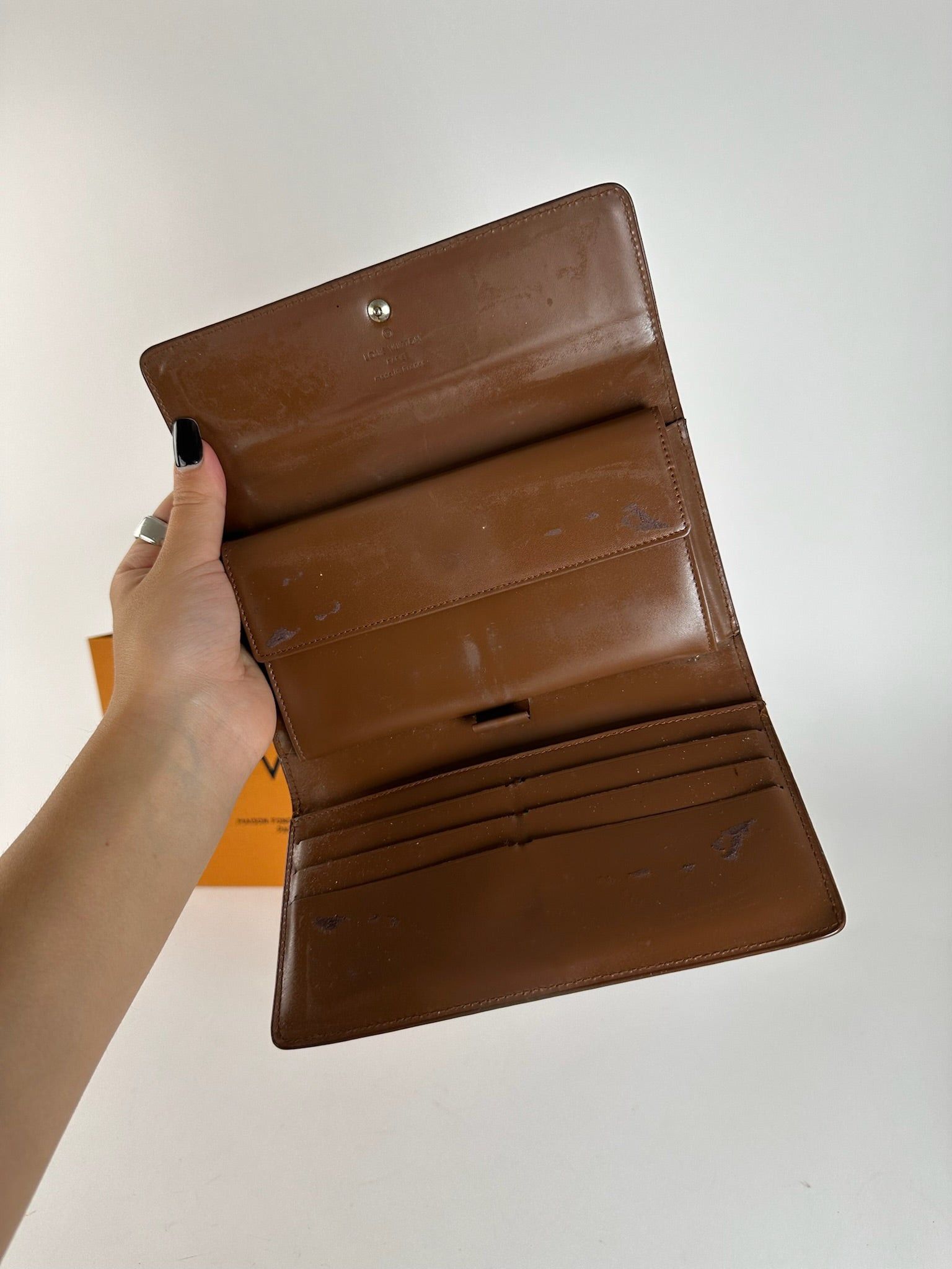 Louis Vuitton Vintage Vernis Leather wallet brown orange Size ONE SIZE - 8 Thumbnail