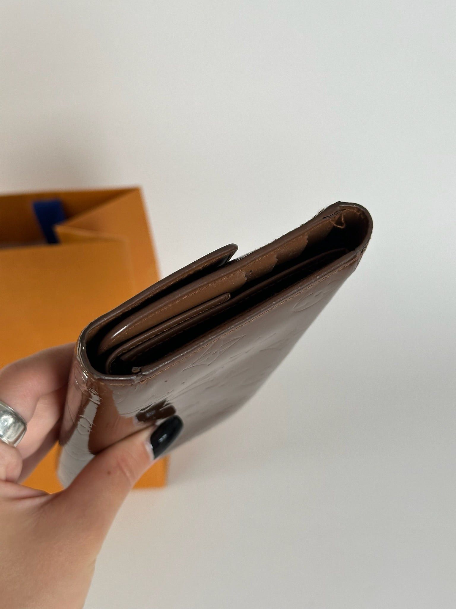 Louis Vuitton Vintage Vernis Leather wallet brown orange Size ONE SIZE - 10 Thumbnail